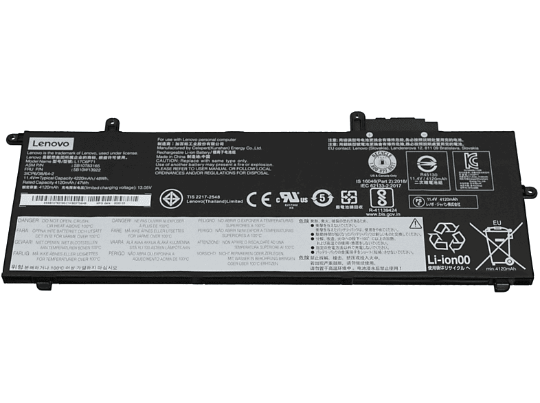 LENOVO 01AV470 Original Li-Polymer Akku, 11.46 Volt, 4190 mAh | Notebookakku