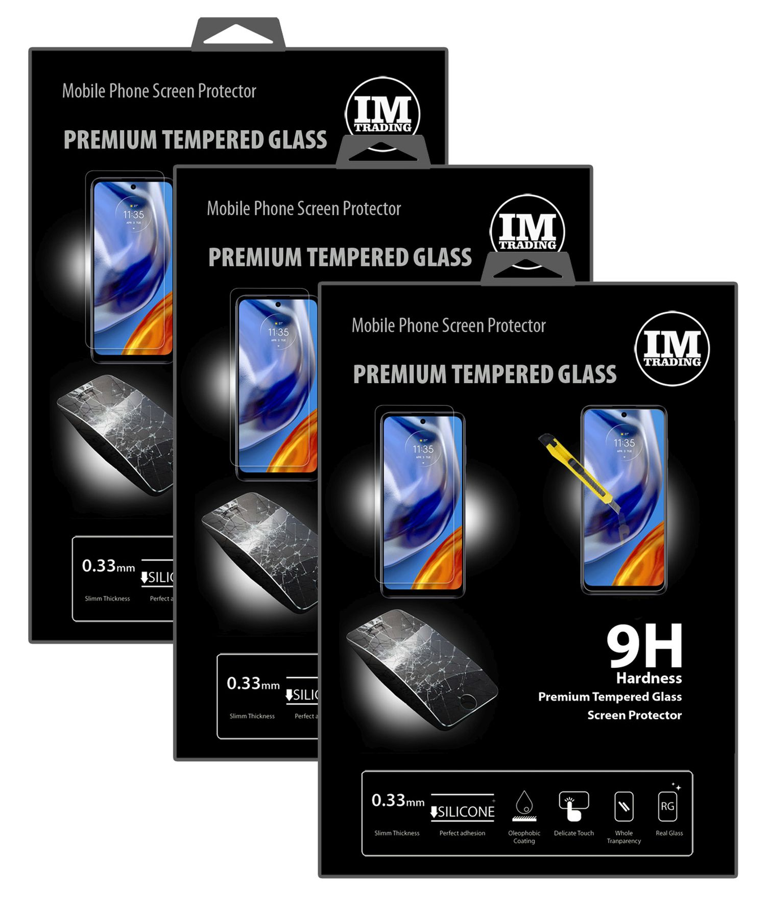 COFI 3X Schutz Glas G37) 11 Displayschutz(für Infinix 9H Hot