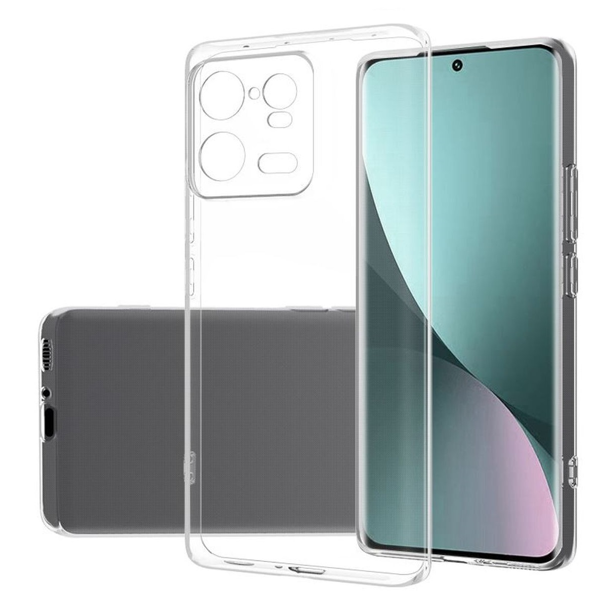 COVERKINGZ Handyhülle Case Ultra Transparent Backcover, Xiaomi, dünn, Pro 5G, 13