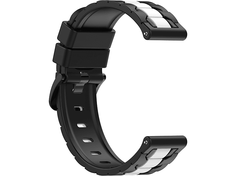 INF Silikonarmband Zweifarbiges Armband, Ersatzarmband, Samsung, Galaxy Watch 5 / Watch 5 Pro, Samsung Galaxy Watch 5 / Watch 5 Pro, Schwarz