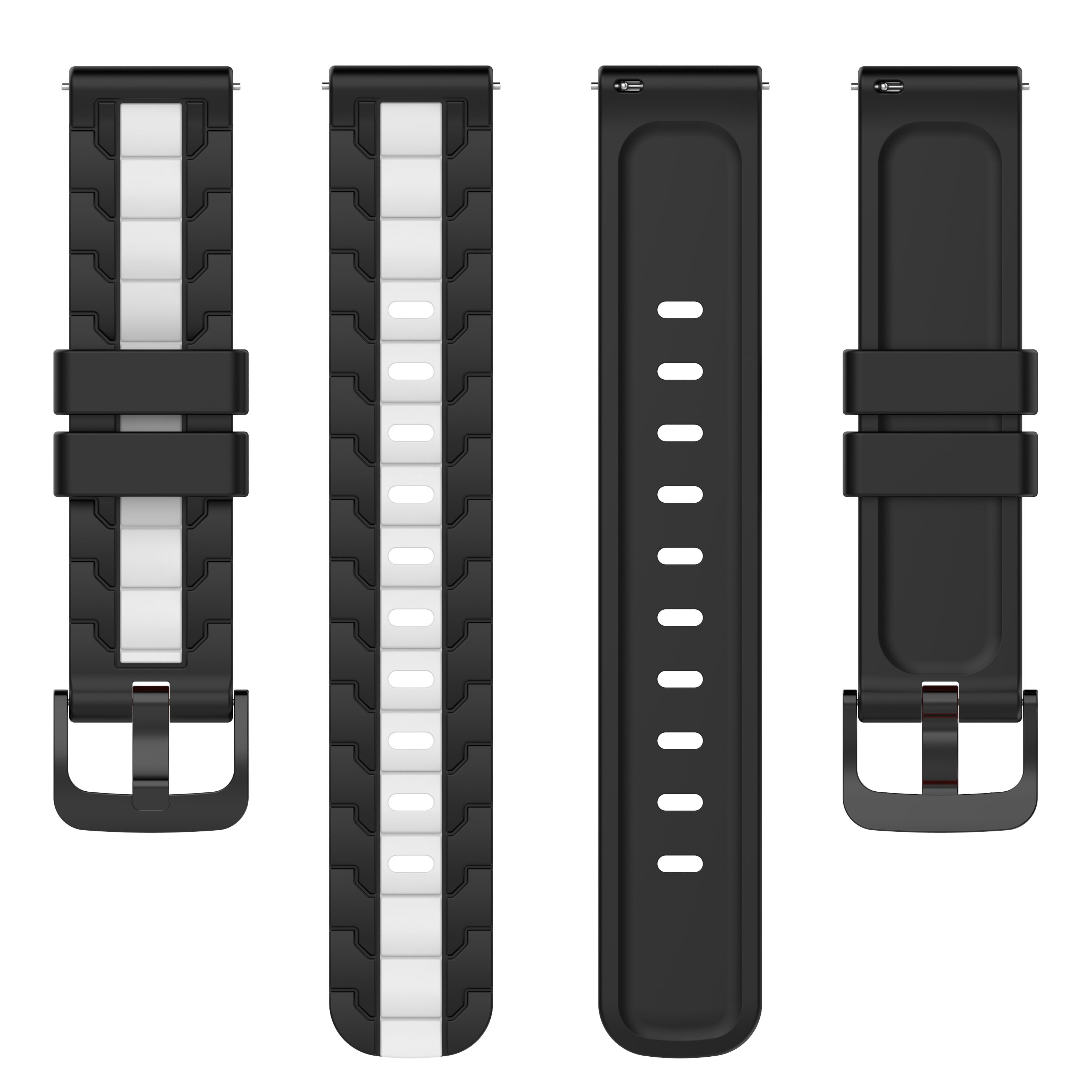 Pro, Watch 5 / Watch Watch Samsung 5 INF 5 Watch Samsung, Ersatzarmband, 5 Pro, Galaxy Galaxy Schwarz Silikonarmband Armband, / Zweifarbiges