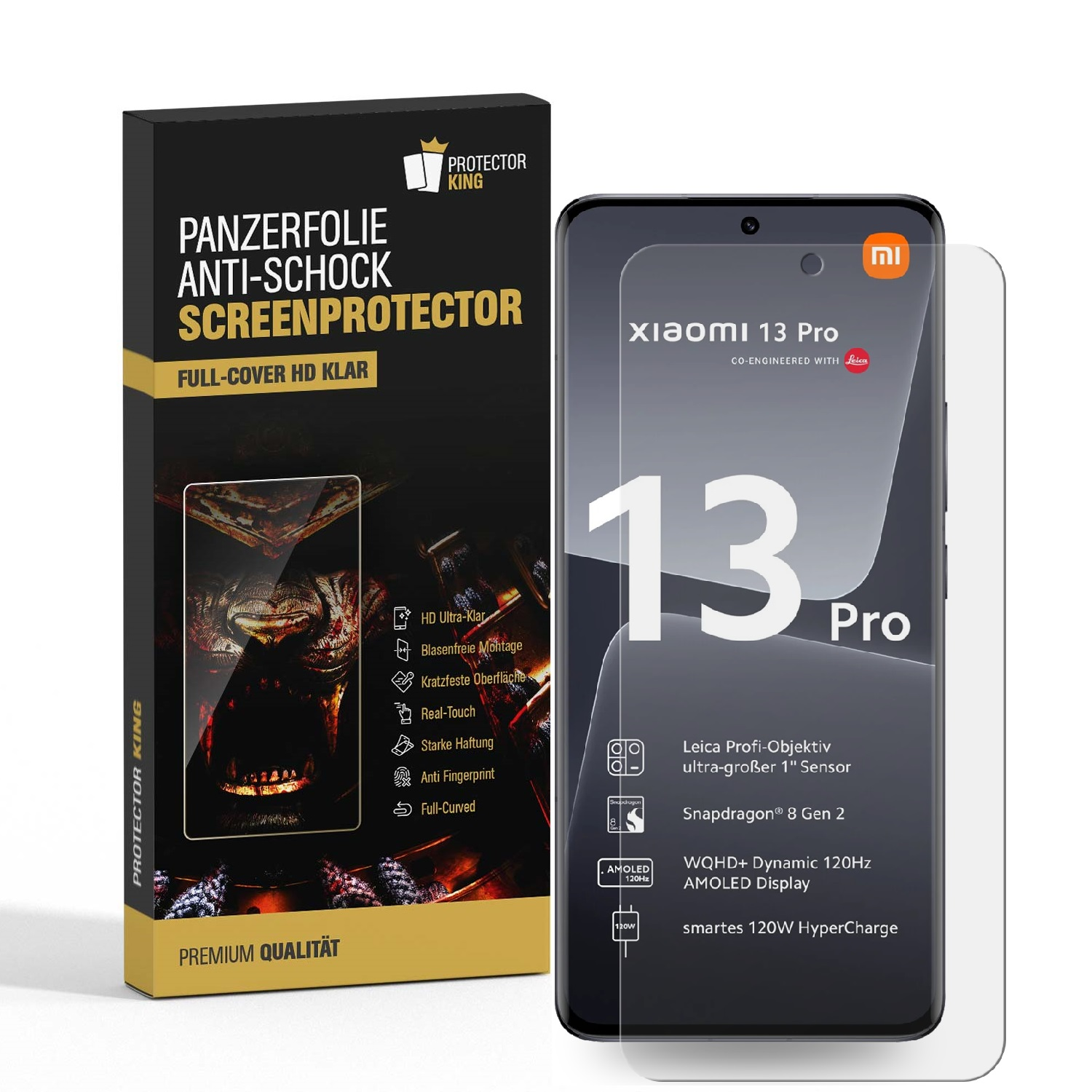 PROTECTORKING 4x 13 ANTI-SHOCK Pro) Displayschutzfolie(für Schutzfolie Panzerfolie KLAR Xiaomi