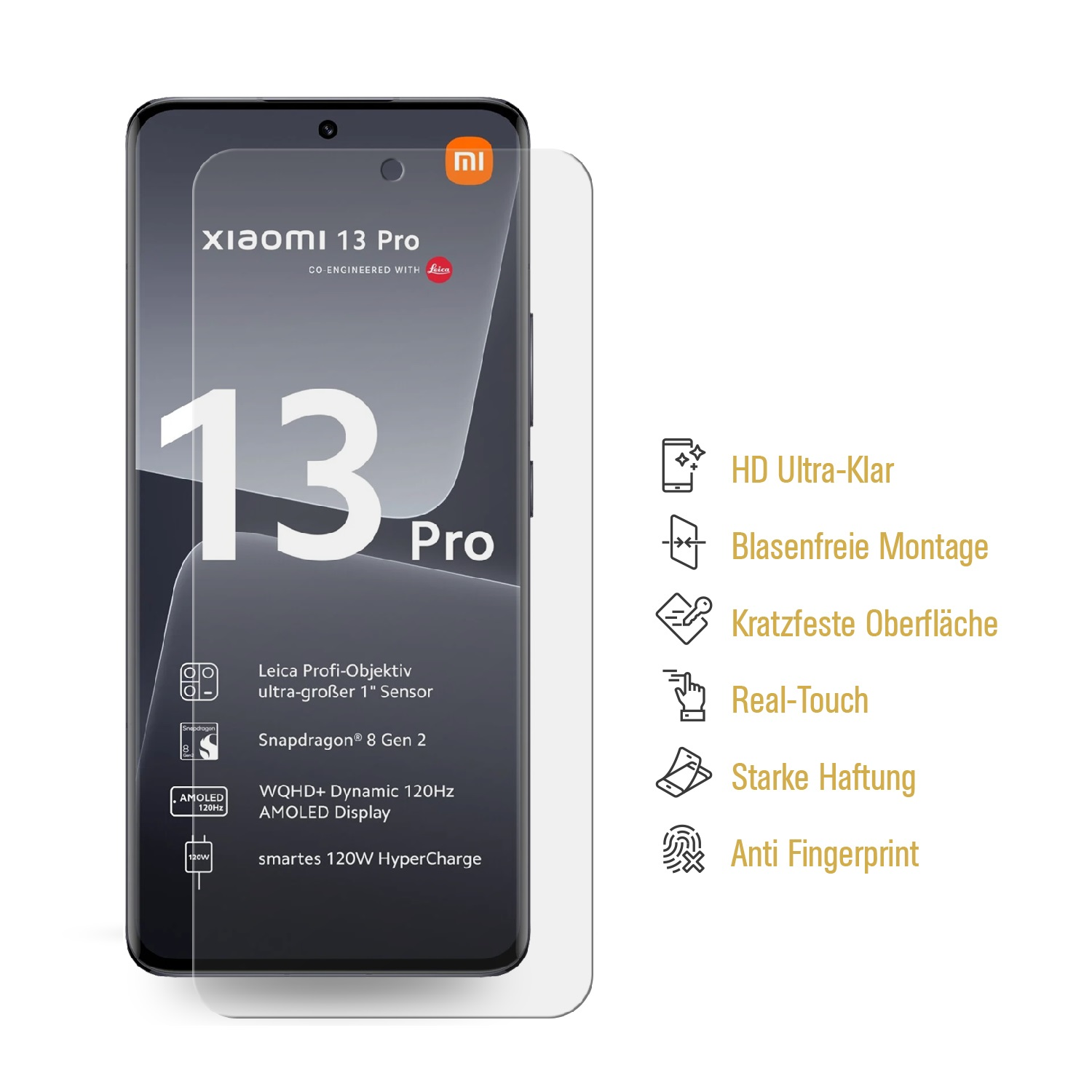 PROTECTORKING 2x FULL CURVED Pro) HD Displayschutzfolie(für Hydrogel 13 KLAR Xiaomi Panzerfolie