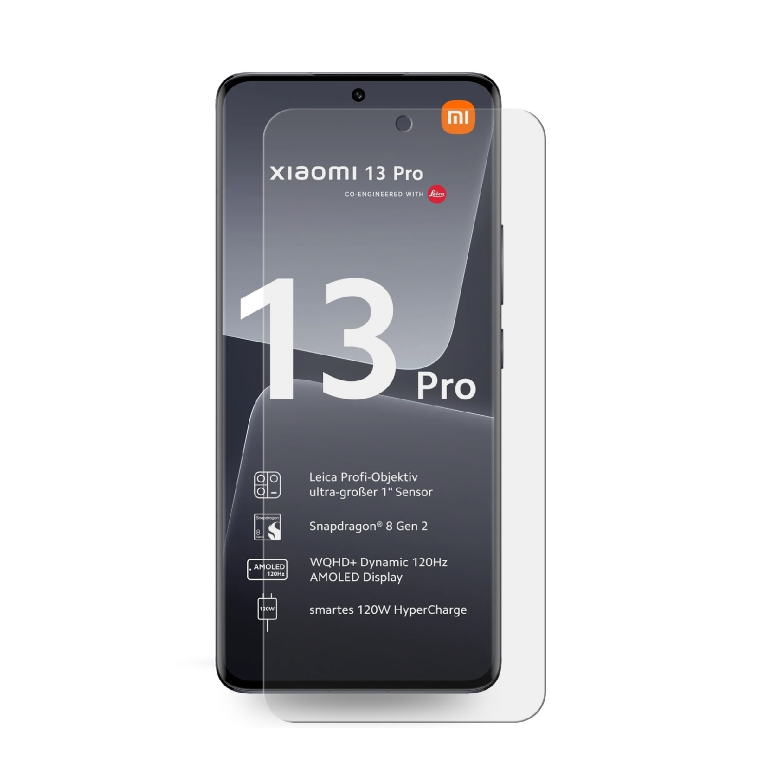 Panzerfolie HD KLAR Xiaomi Pro) PROTECTORKING CURVED Displayschutzfolie(für Hydrogel 2x 13 FULL
