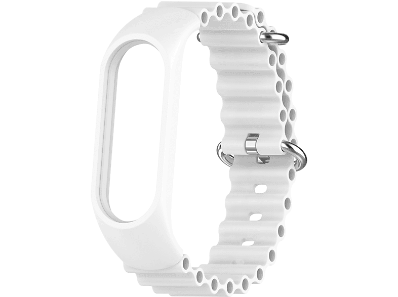 INF Uhrarmband, Ersatzarmband, Xiaomi, Mi Band 5 / 6 / 7, Weiß