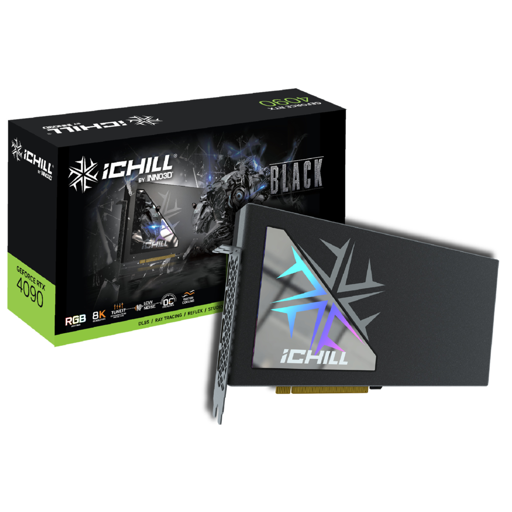 4090 Grafikkarte) GeForce RTX BLACK INNO3D (NVIDIA, ICHILL