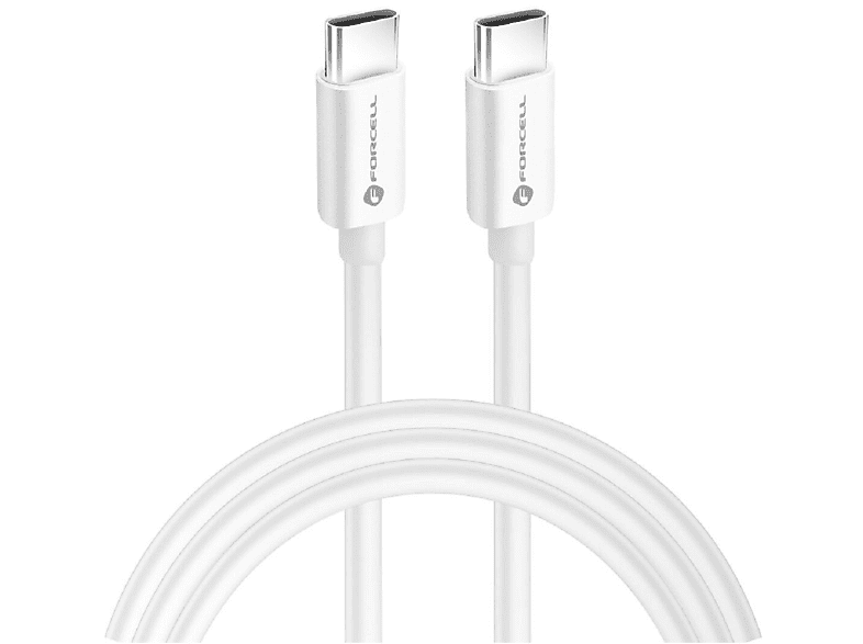 FORCELL C339 2m Typ C zu Typ C, Ladekabel, Weiß