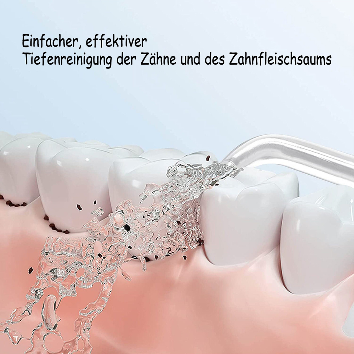 KINSI Munddusche Elektrische, Oral Düsen, Zahnreiniger, 4 Care Dentalwerkzeug IPX7 Modi/4