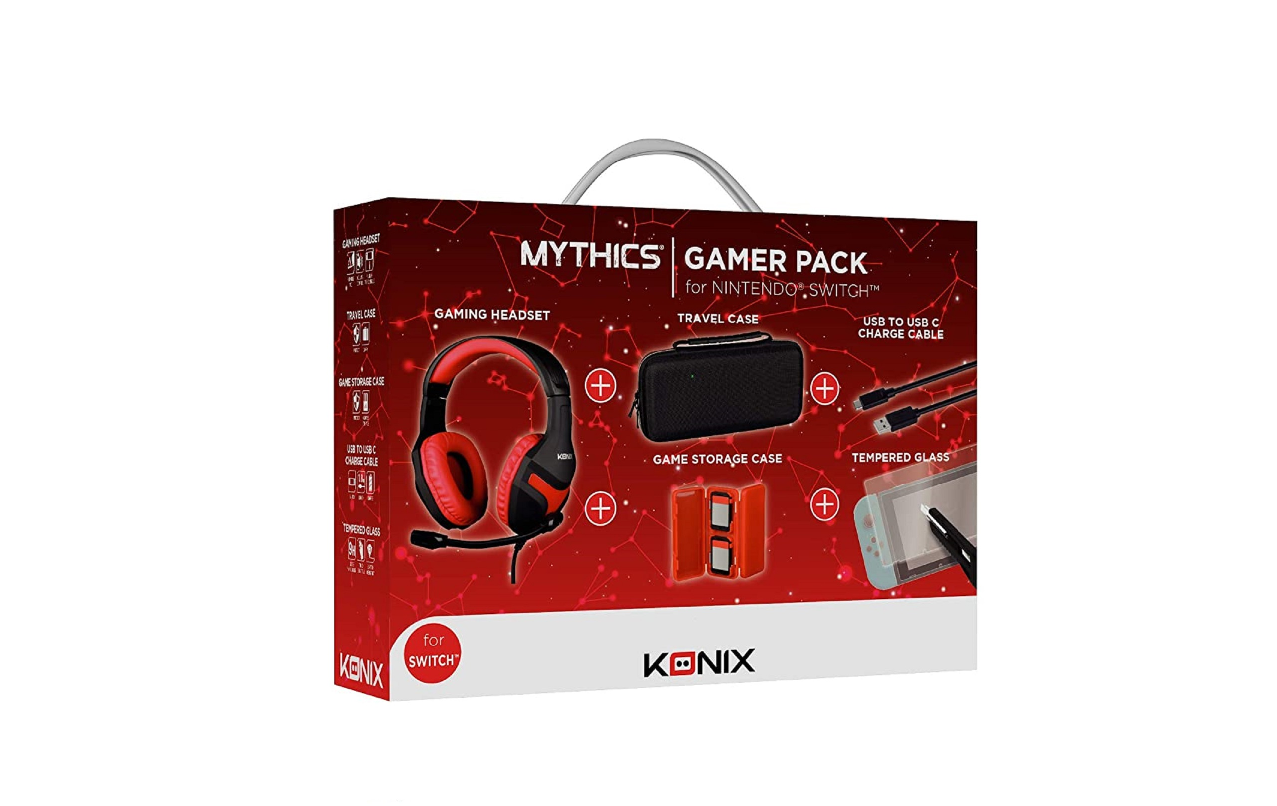 Pack, KONIX Gaming rot Gaming Pack,