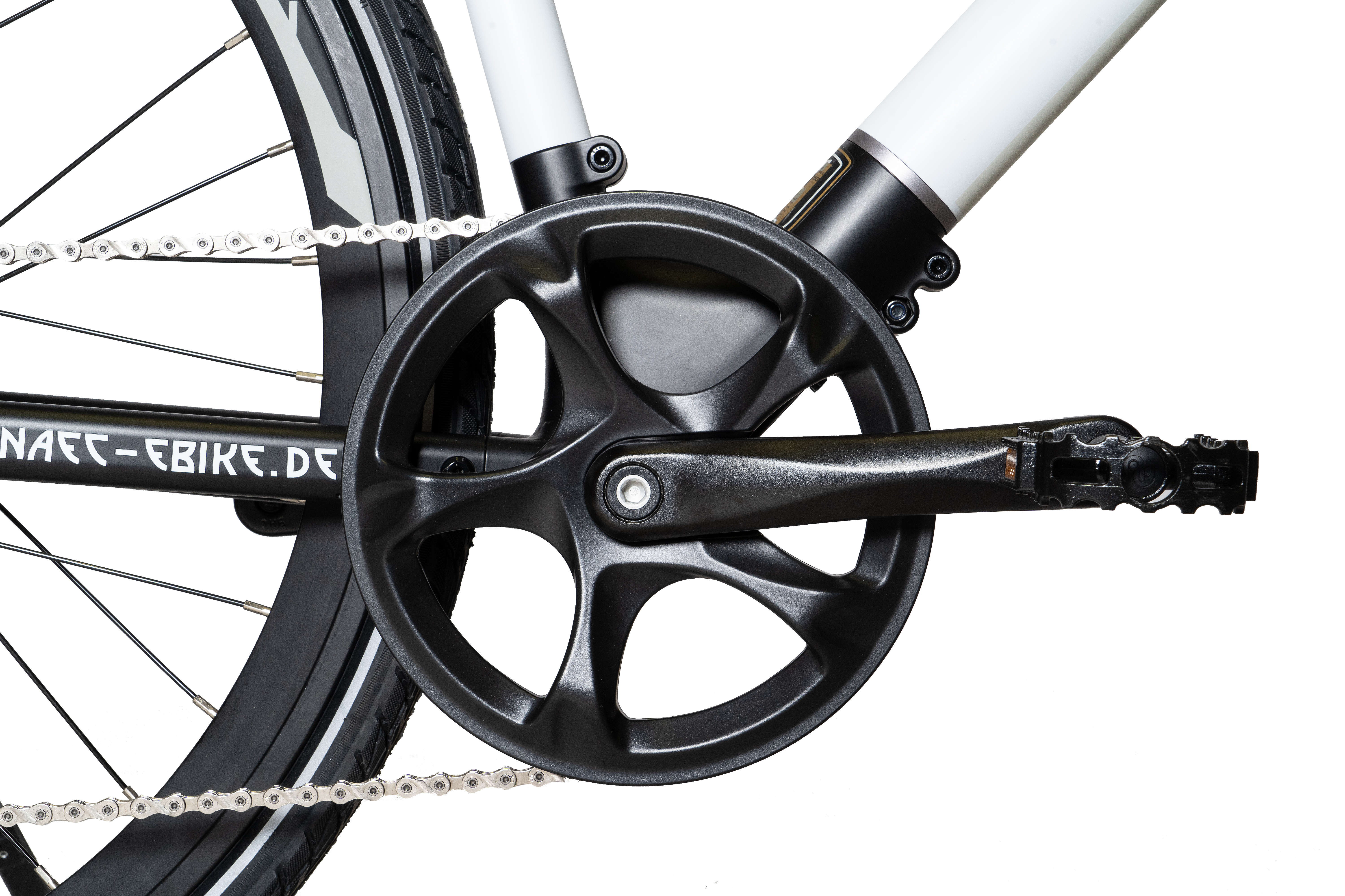 NAEC 28 Zoll eTWO Kettenantrieb (Laufradgröße: weiß) schwarz weiss Citybike Modular schwarz Unisex-Rad, Rahmenhöhe: Zoll, 28 280, 53 cm