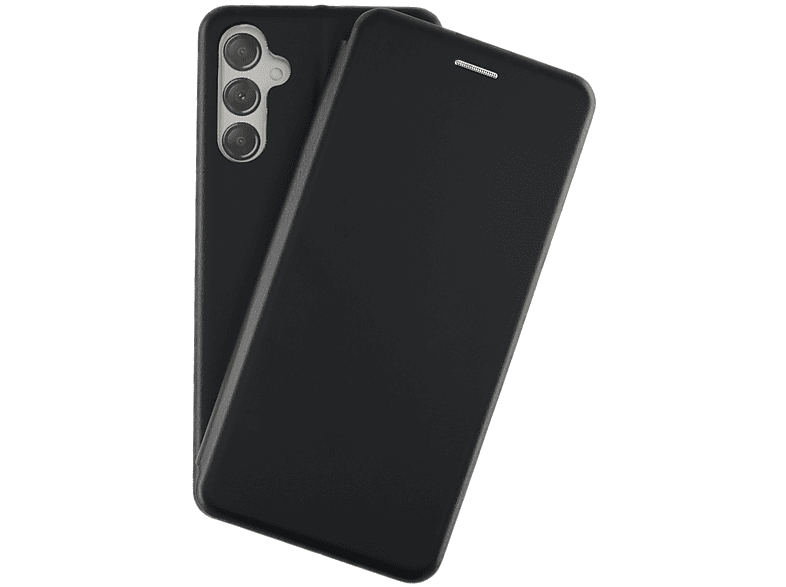 JAMCOVER Bookcase Rounded, Bookcover, Samsung, Galaxy A54 5G, Schwarz