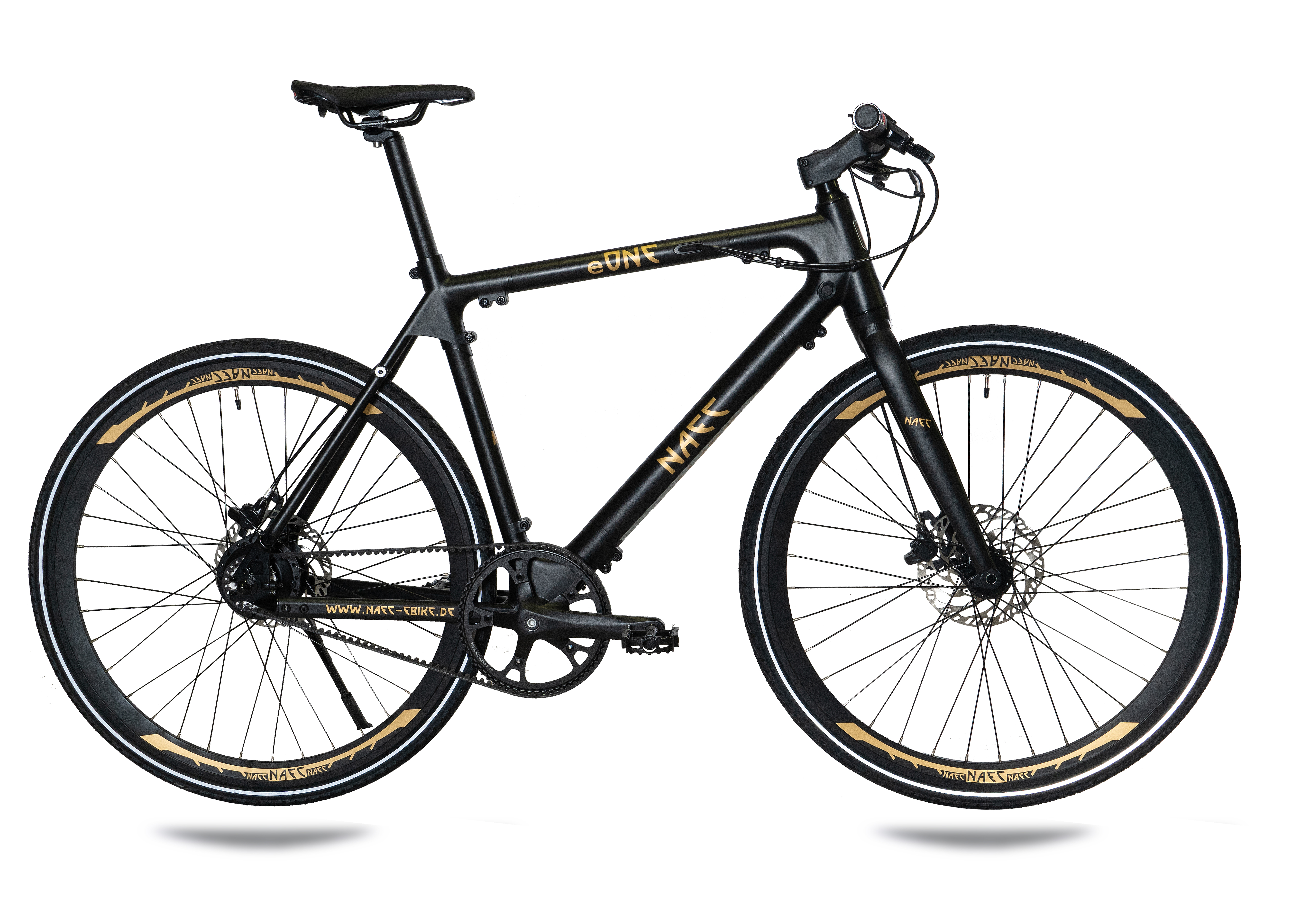 NAEC 28 Zoll eONE Citybike Modular Unisex-Rad, (Laufradgröße: schwarz gold) 53 280, gold Zoll, schwarz cm, Riemenantrieb 28 Rahmenhöhe
