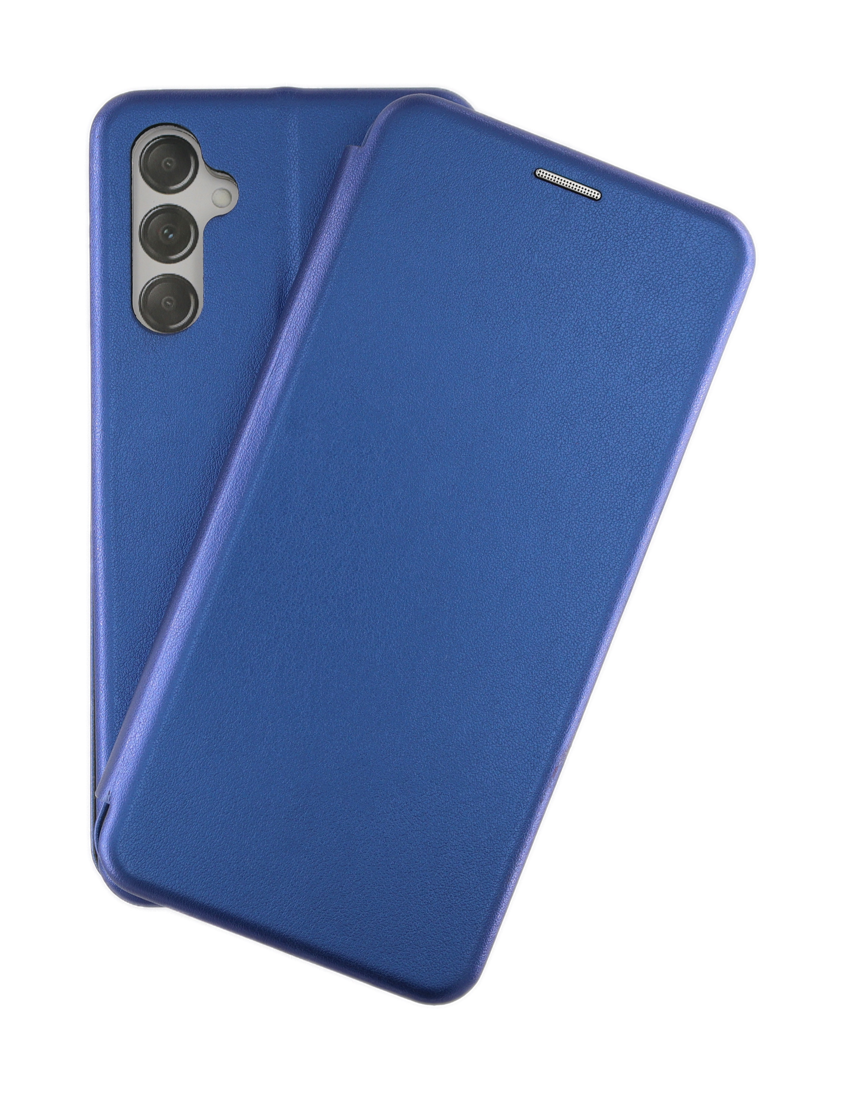 Bookcase A14 5G, Samsung, JAMCOVER Galaxy Marineblau A14, Bookcover, Rounded, Galaxy