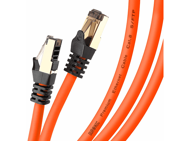 DURONIC CAT8 OE 0,5m Ethernetkabel | 5.000 MB/s | RJ45 Patchkabel | Lankabel für Router und Konsole, Netzwerkkabel, 0,5 m