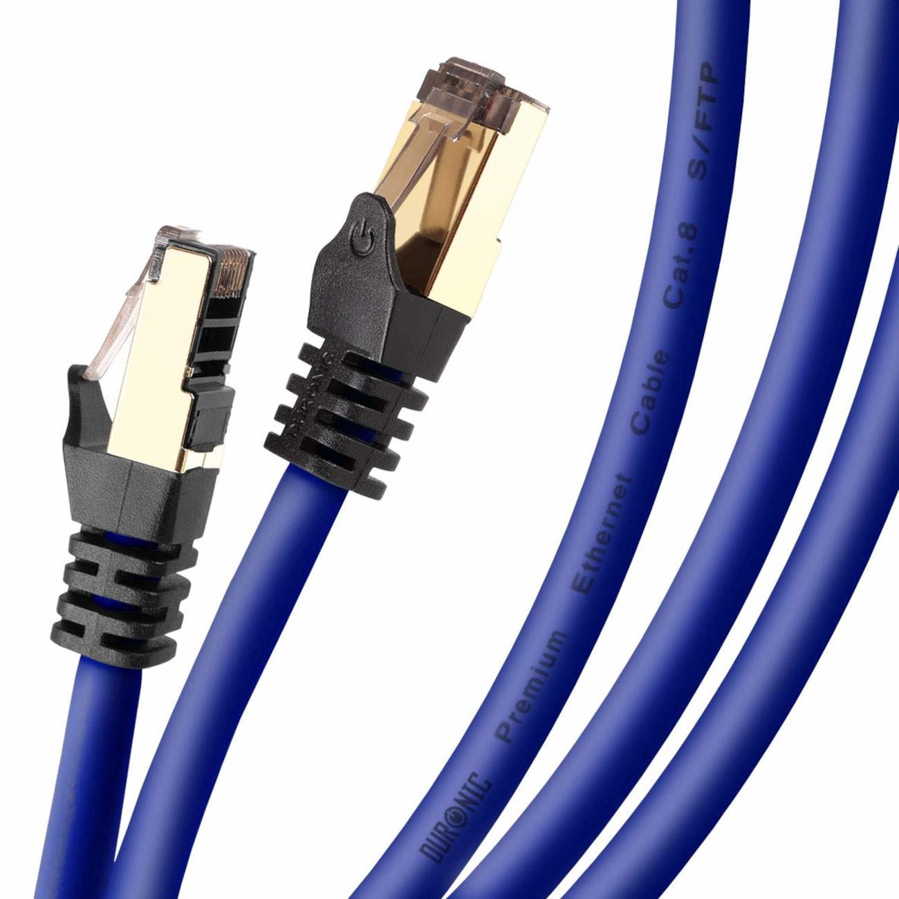 DURONIC CAT8 BE 2m Ethernetkabel m RJ45 Konsole, | und Patchkabel | Lankabel Netzwerkkabel, Router für | 5.000 MB/s 2