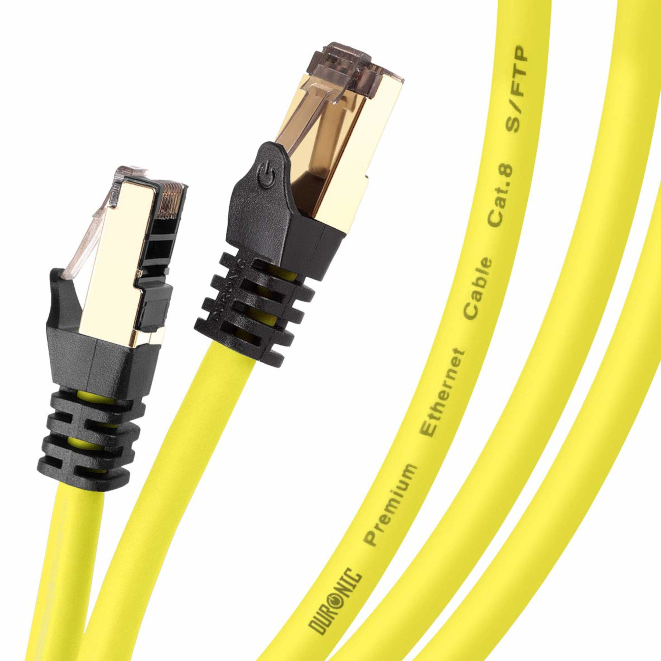 DURONIC CAT8 YW 5.000 | | RJ45 MB/s Netzwerkkabel, und 0,5m Router 0,5 m Lankabel für | Ethernetkabel Patchkabel Konsole