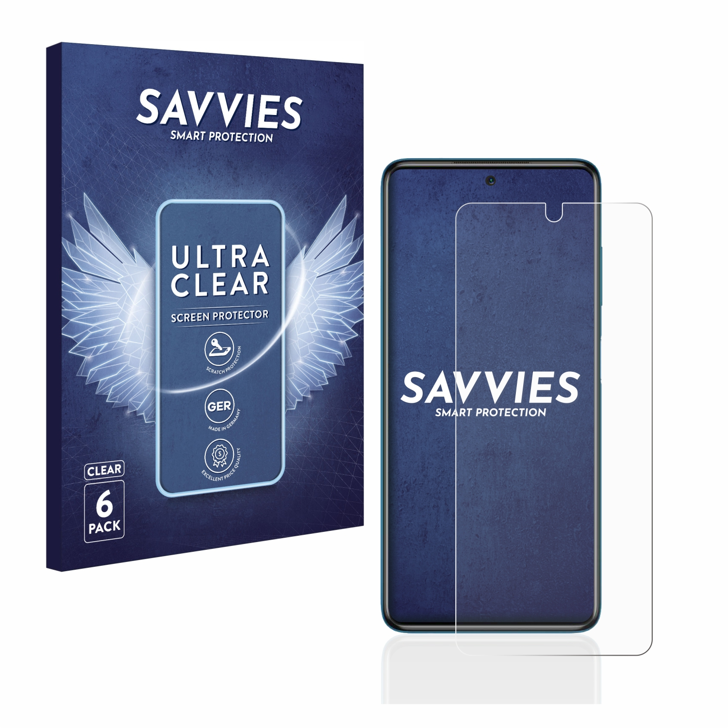 SAVVIES 6x Schutzfolie(für X3 Xiaomi klare Poco NFC)