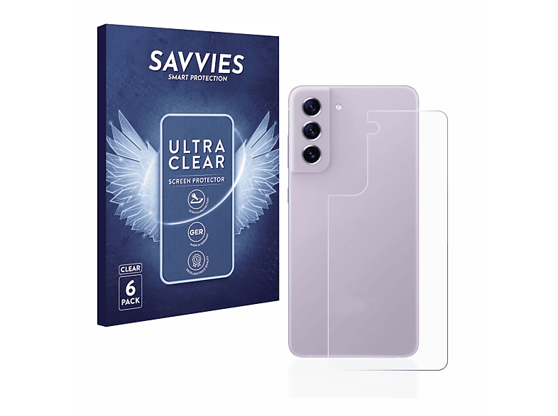 SAVVIES Schutzfolie(für S21 FE 5G) 6x Samsung klare Galaxy