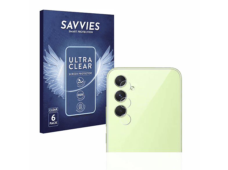 SAVVIES 6x klare Schutzfolie(für Samsung Galaxy A54 5G)