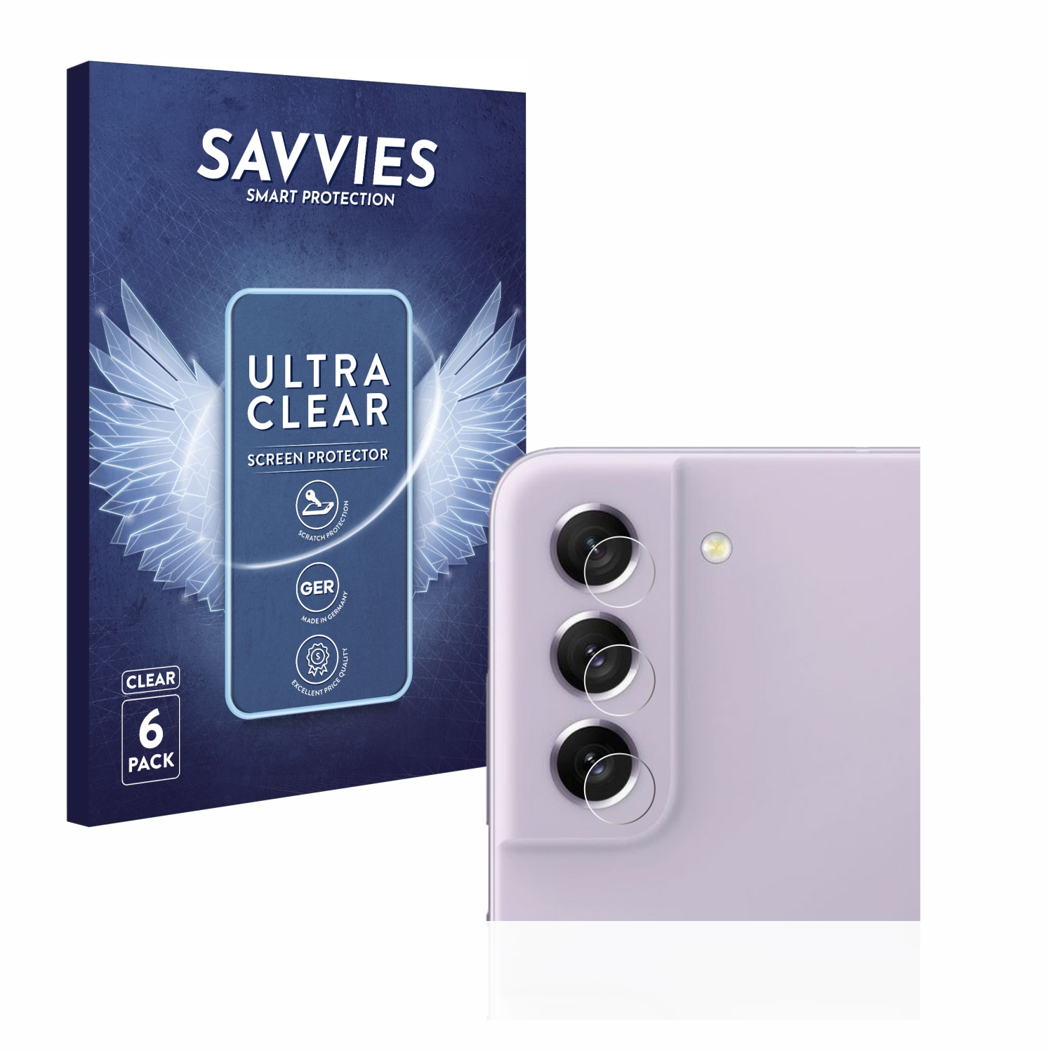 SAVVIES 6x klare Schutzfolie(für Samsung Galaxy S21 5G) FE