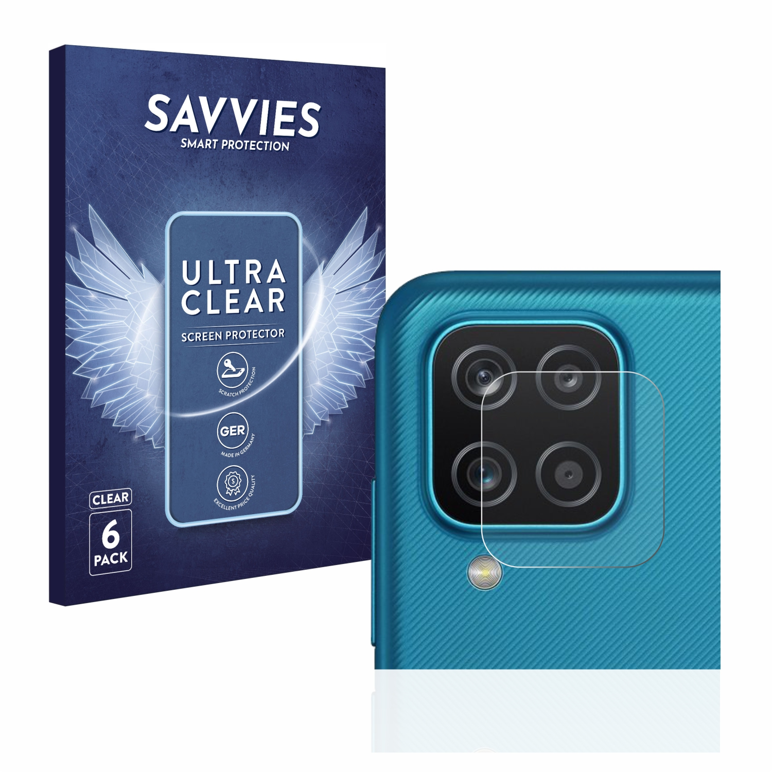 A12) Samsung Schutzfolie(für 6x klare SAVVIES Galaxy