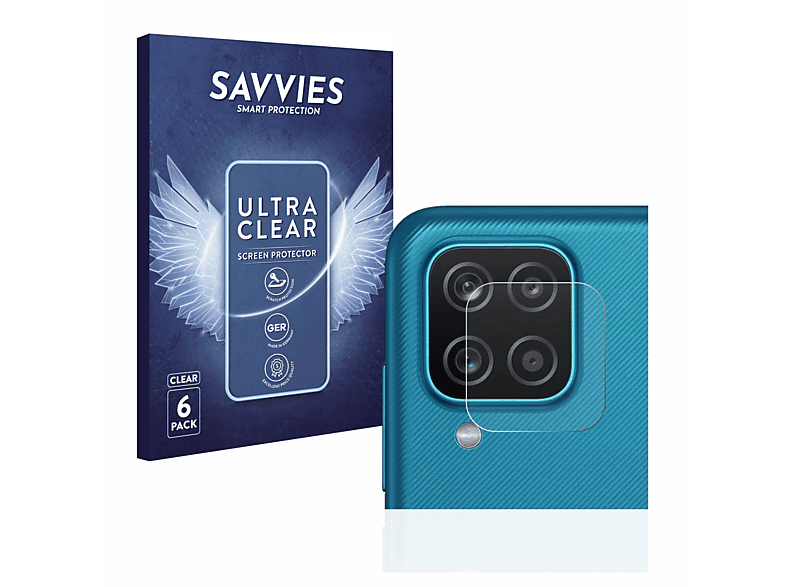 A12) SAVVIES klare Galaxy Samsung 6x Schutzfolie(für