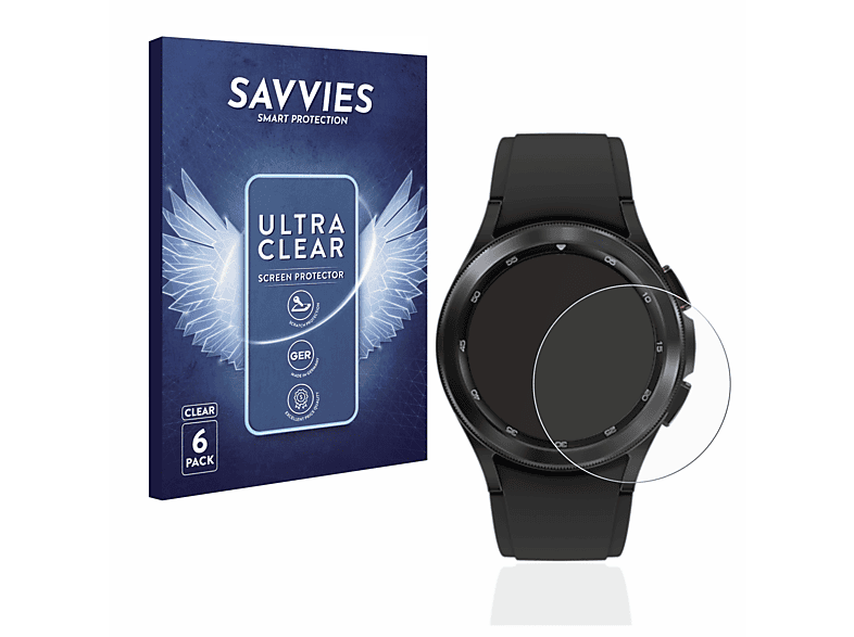 Schutzfolie(für 6x Classic (42mm)) SAVVIES Watch Galaxy klare Samsung 4