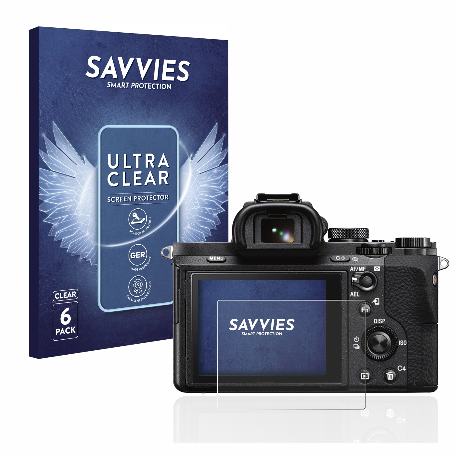 SAVVIES 6x klare Schutzfolie(für Sony (ILCE-7M2)) 7 II Alpha