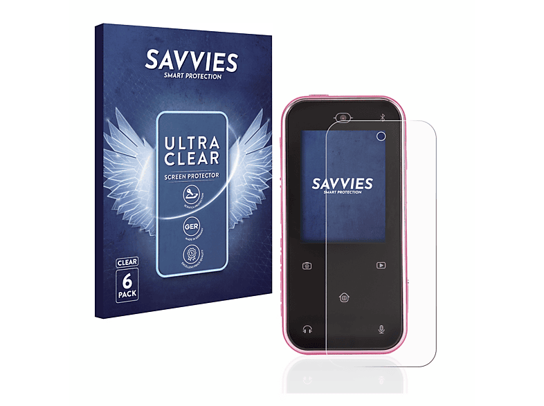 SAVVIES 6x klare Schutzfolie(für Vtech Kidizoom Snap Touch)