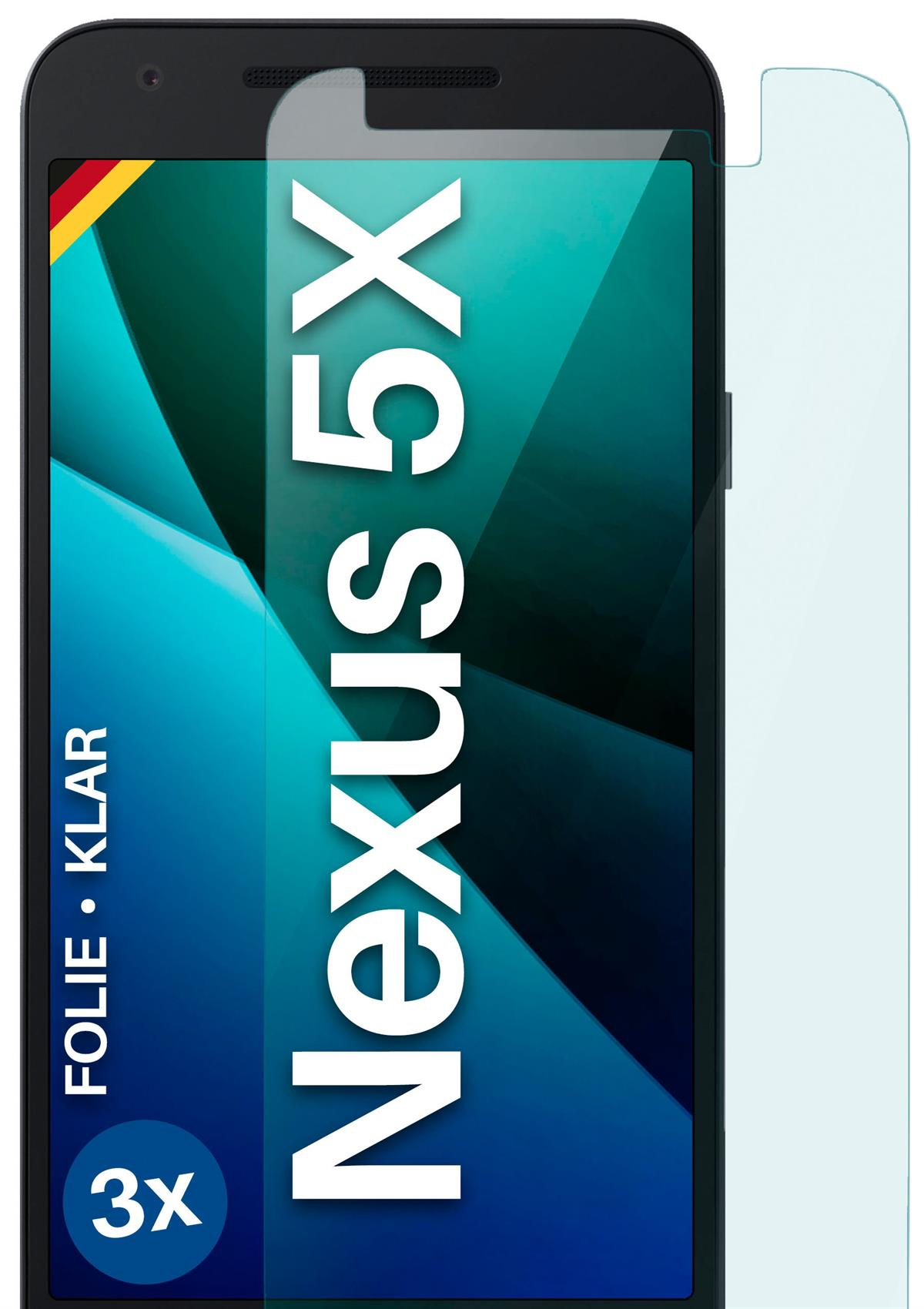 Nexus LG Schutzfolie, MOEX klar Google 3x 5X) Displayschutz(für