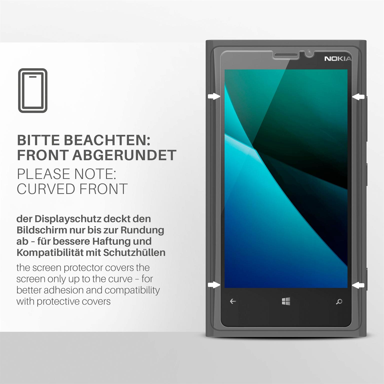 3x Displayschutz(für MOEX klar Nokia Schutzfolie, 920) Lumia