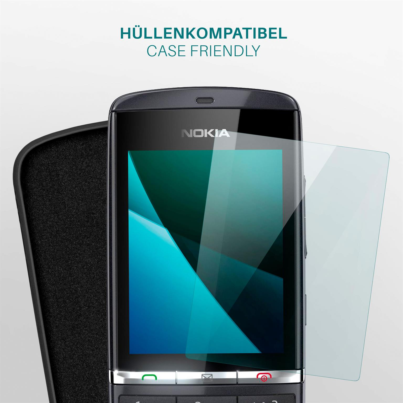 300) Nokia klar Displayschutz(für MOEX 3x Schutzfolie, Asha