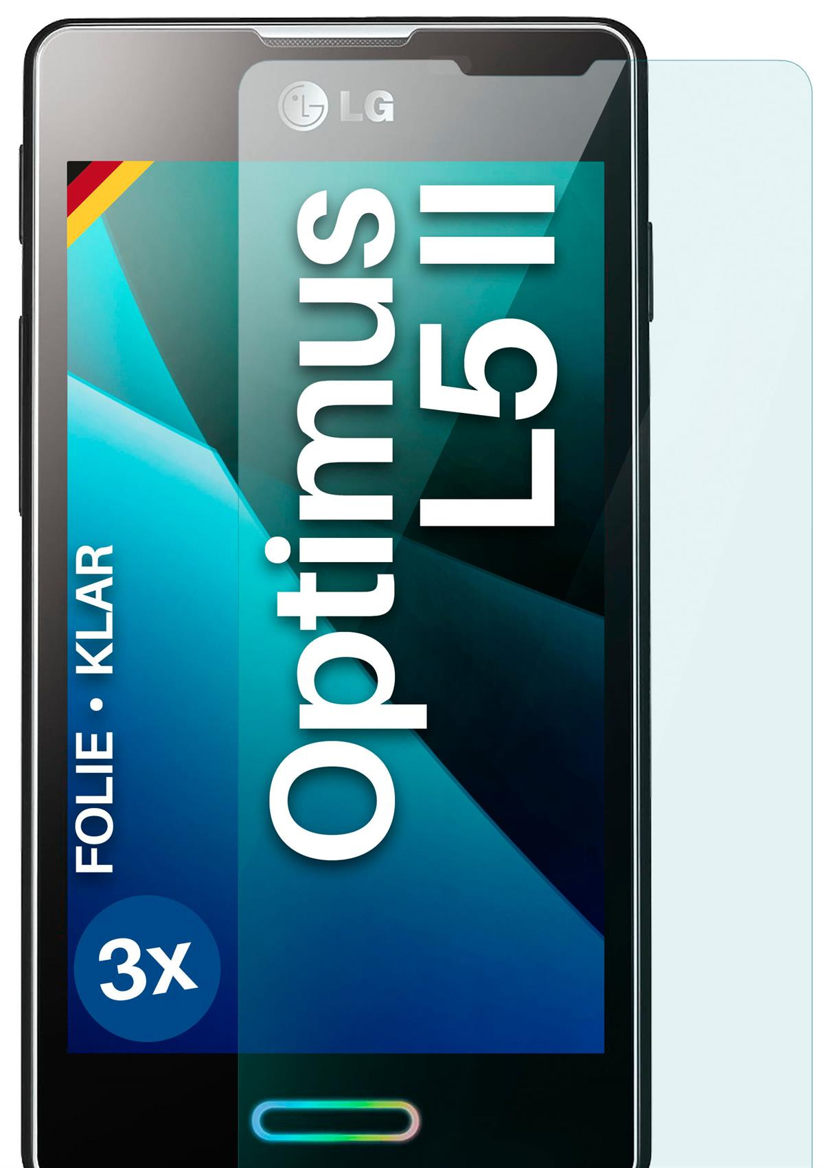 MOEX 3x Schutzfolie, klar Displayschutz(für II) L5 LG Optimus E460