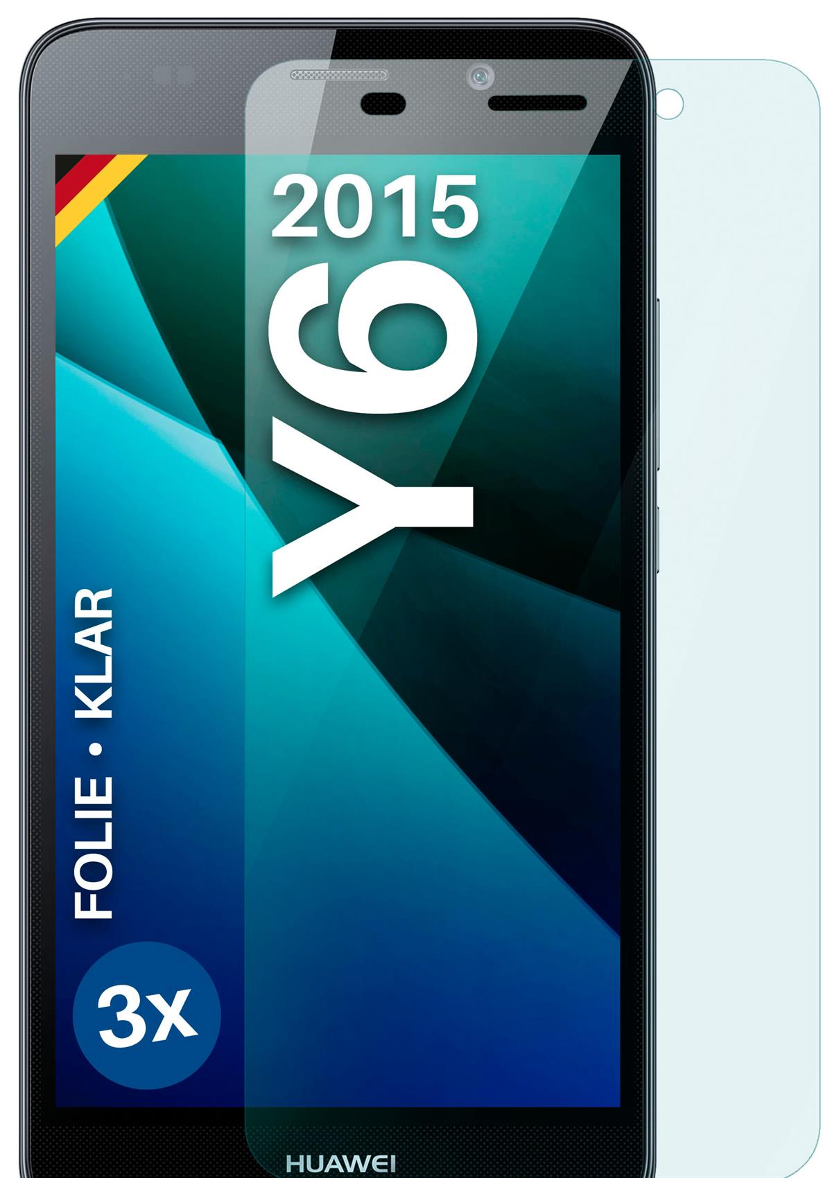 Y6 (2015)) 3x Displayschutz(für Huawei Schutzfolie, MOEX klar