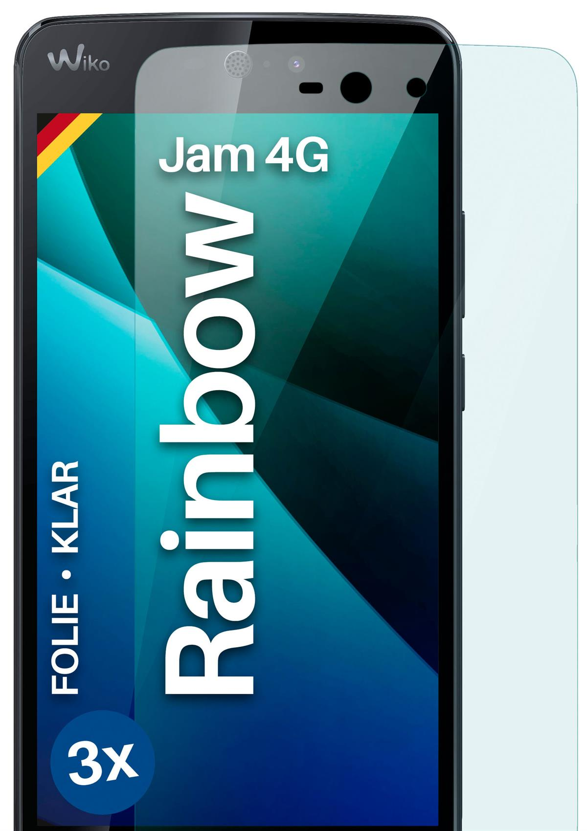 Rainbow Displayschutz(für MOEX Schutzfolie, Jam 3x klar Wiko 4G)