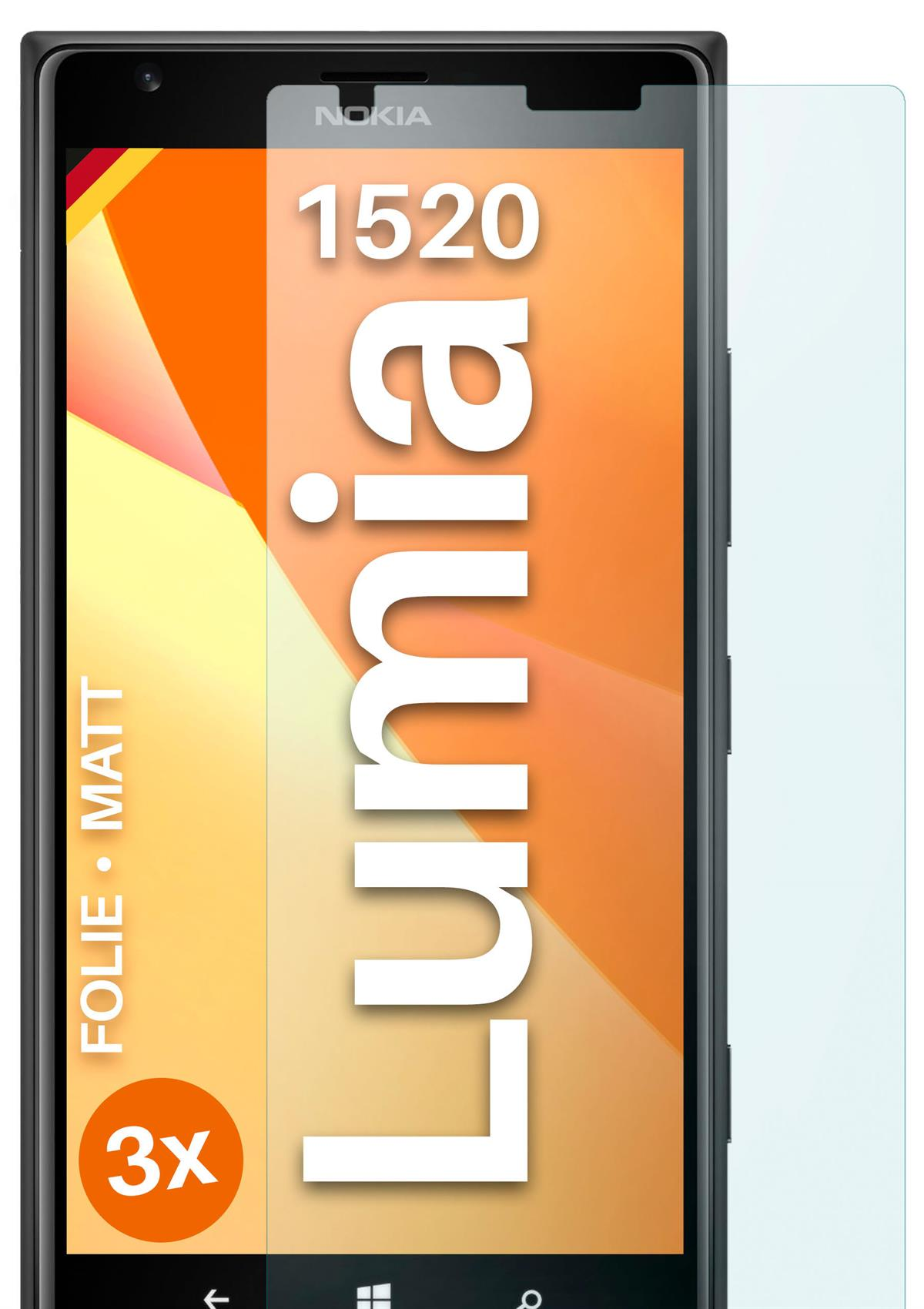 Nokia 1520) Schutzfolie, Lumia 3x matt MOEX Displayschutz(für