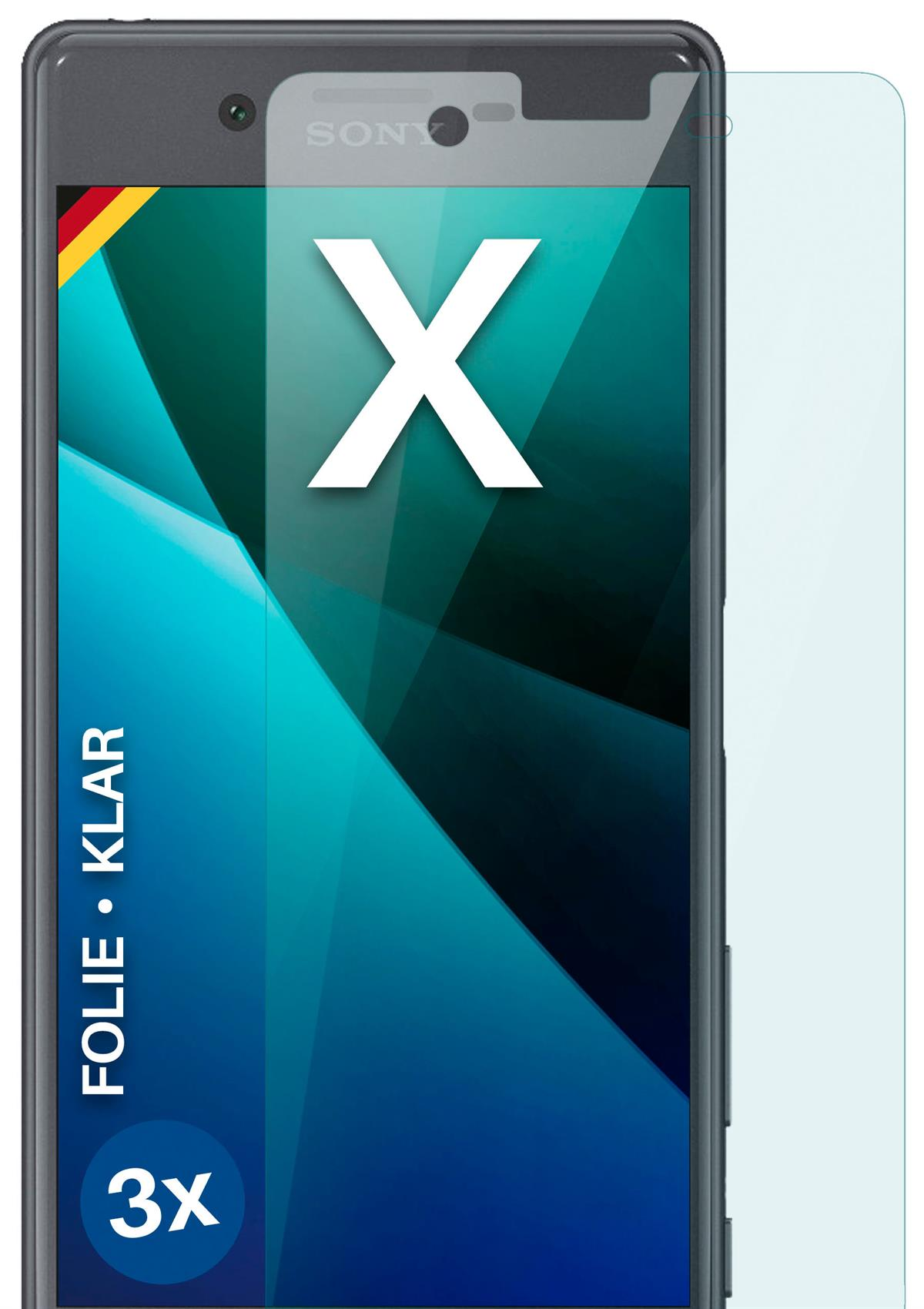MOEX 3x Schutzfolie, klar Displayschutz(für X) Xperia Sony