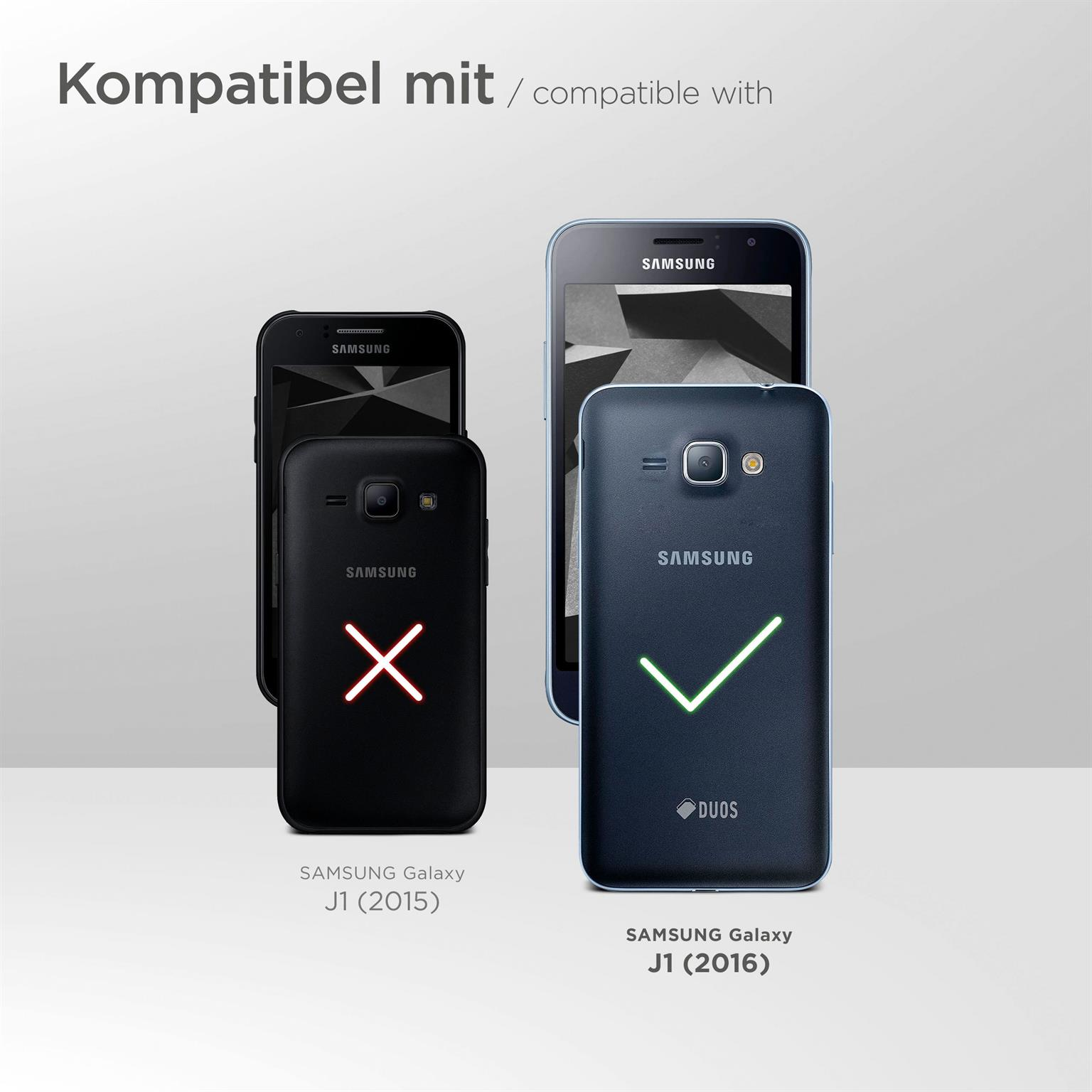 (2016), Deep-Black Flip Flip Samsung, MOEX Case, Cover, Galaxy J1
