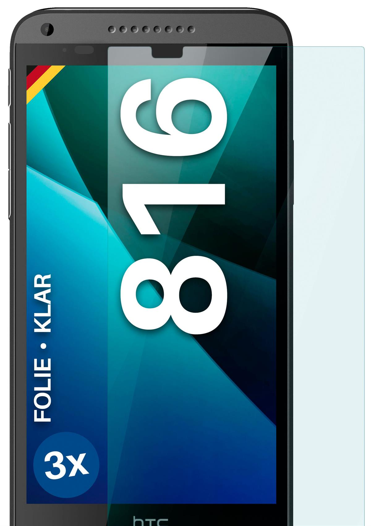 HTC Desire 3x MOEX klar Schutzfolie, Displayschutz(für 816)