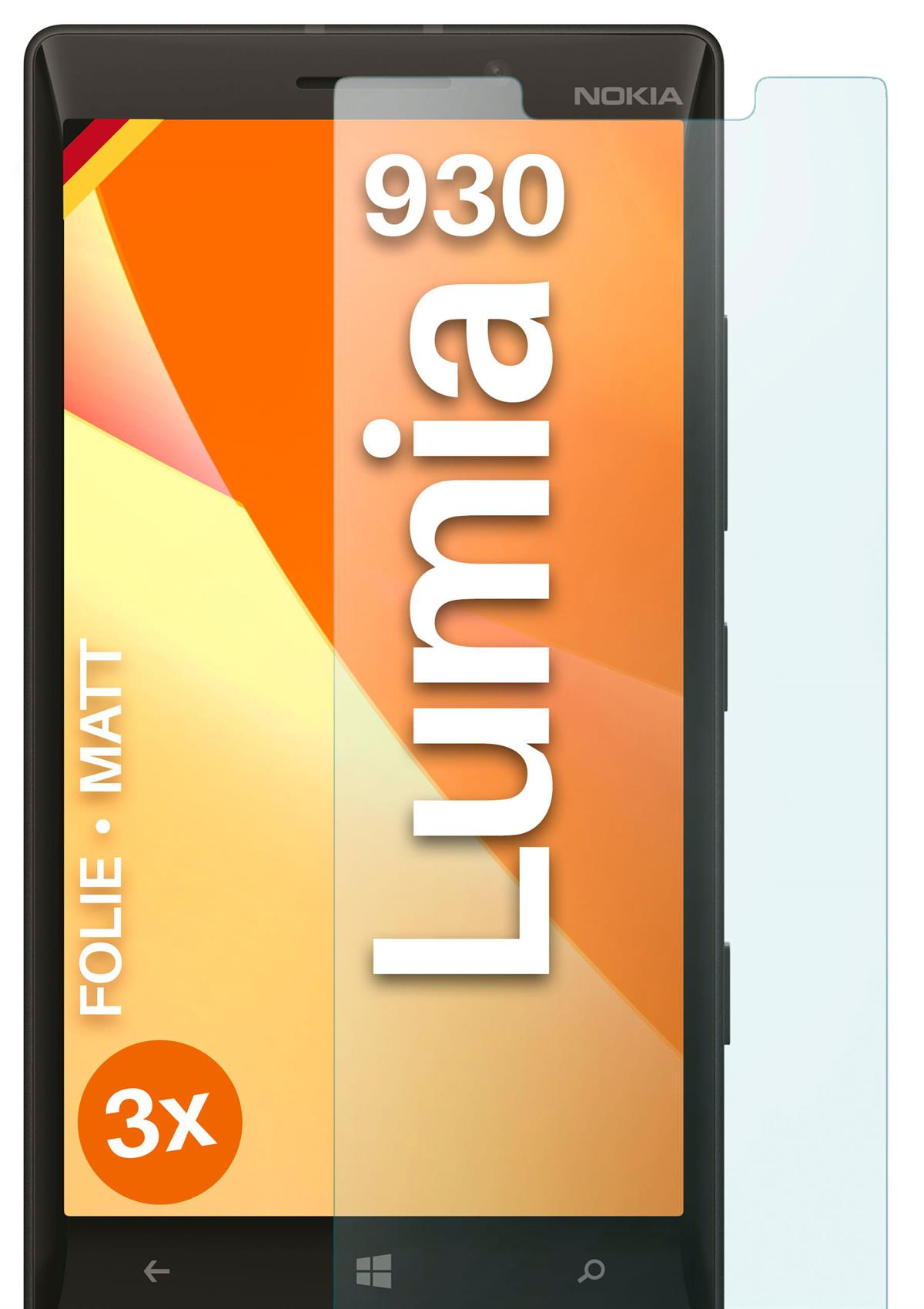 930) Lumia 3x MOEX Nokia matt Schutzfolie, Displayschutz(für