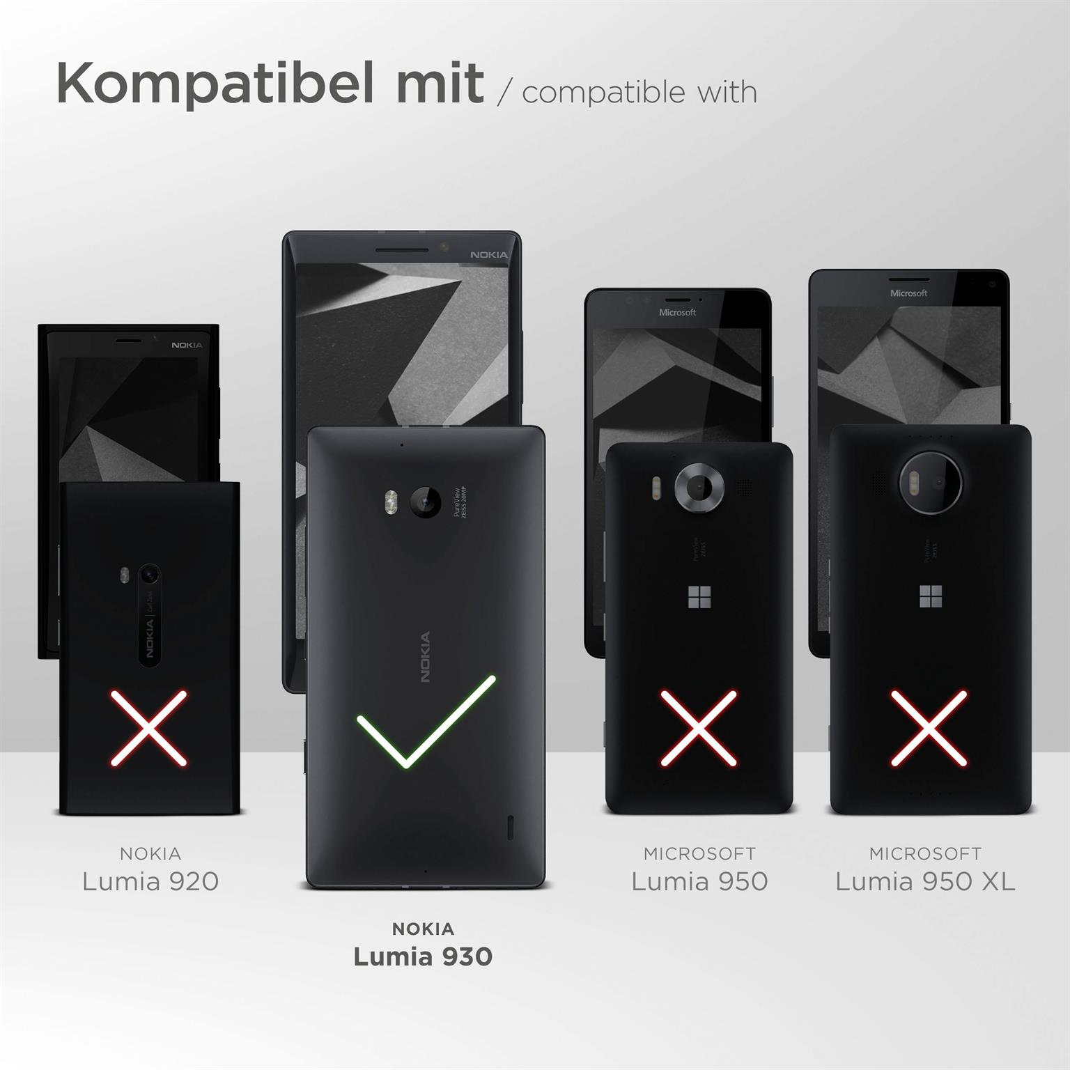Lumia Flip 930, Cover, Flip Case, MOEX Nokia, Deep-Black