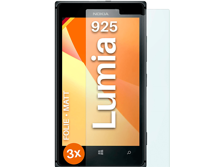 Nokia Lumia matt 3x Displayschutz(für Schutzfolie, MOEX 925)