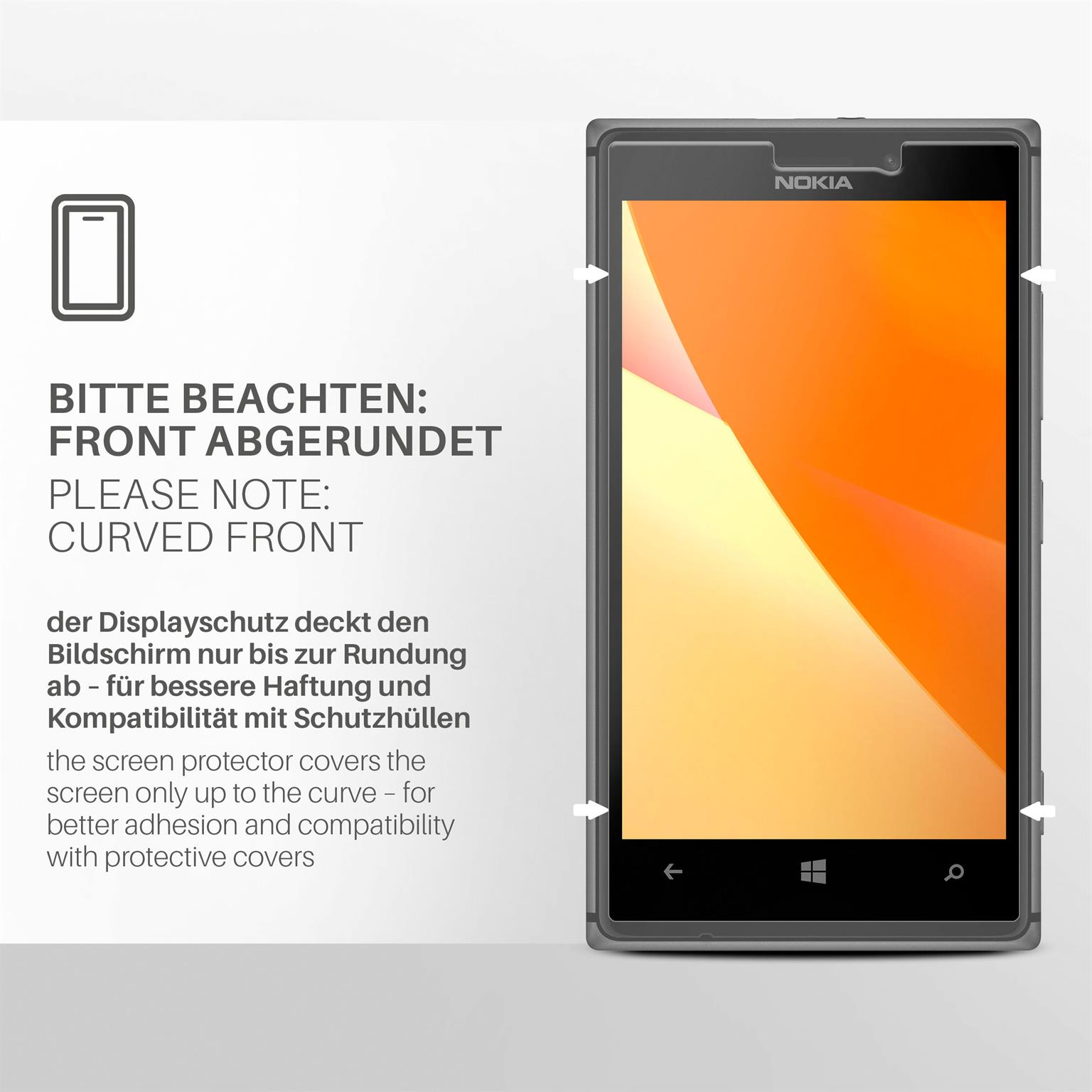 Nokia Lumia matt 3x Displayschutz(für Schutzfolie, MOEX 925)