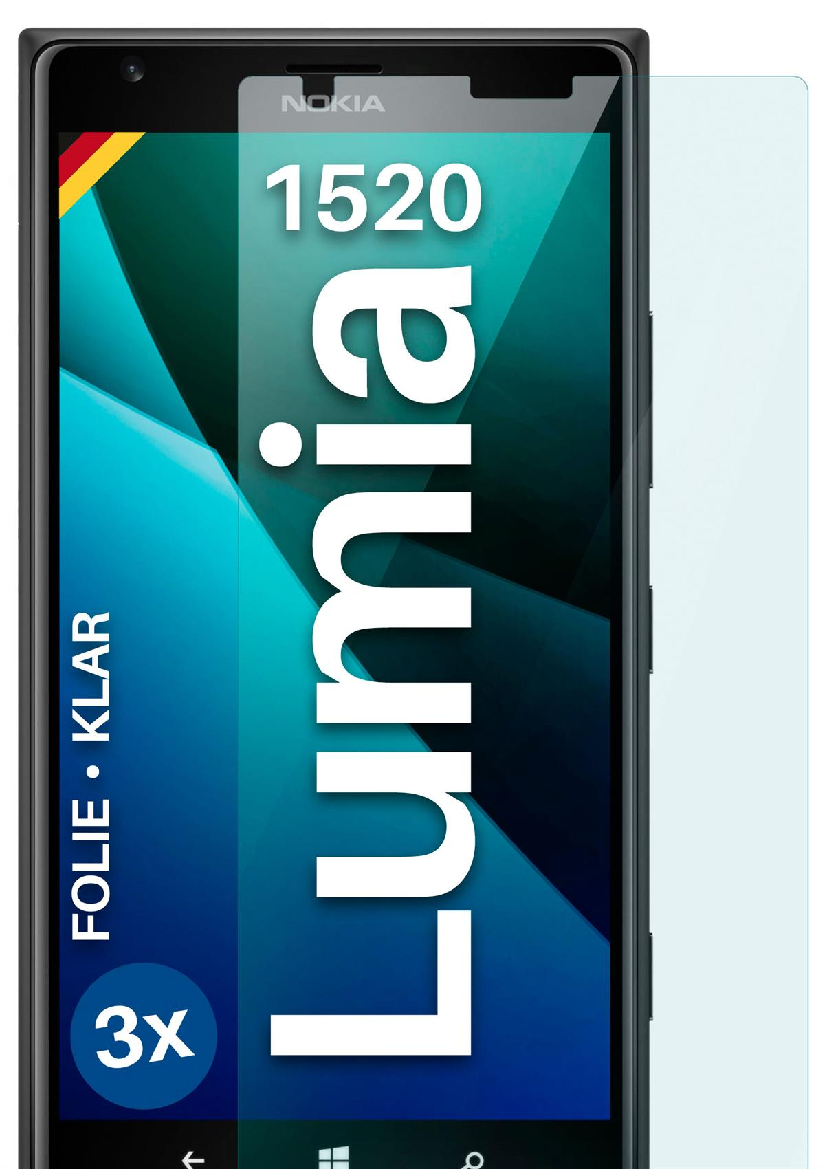 Schutzfolie, klar 1520) Displayschutz(für Lumia 3x MOEX Nokia