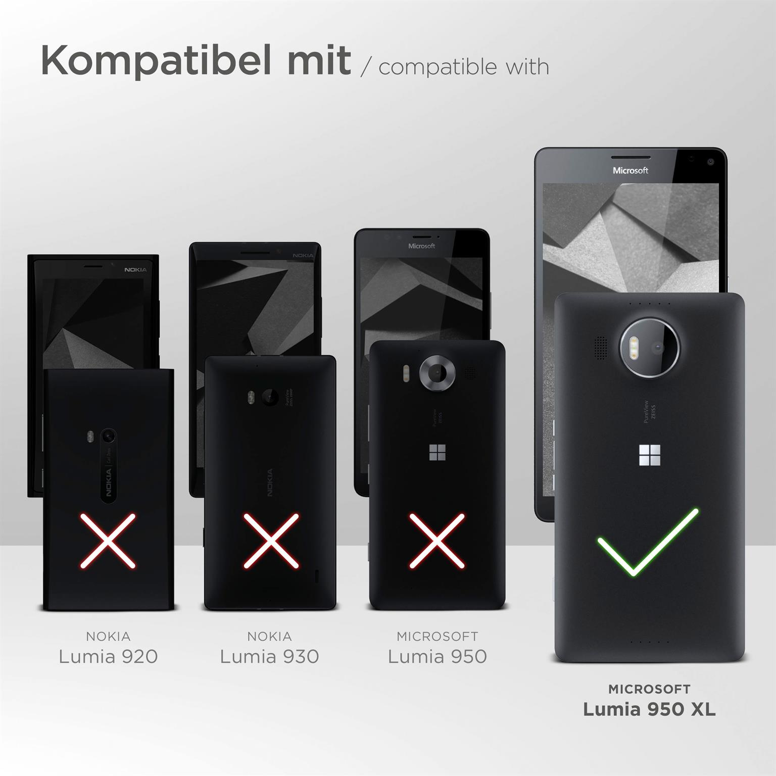 Microsoft Lumia XL) 3x 950 Schutzfolie, MOEX matt Displayschutz(für