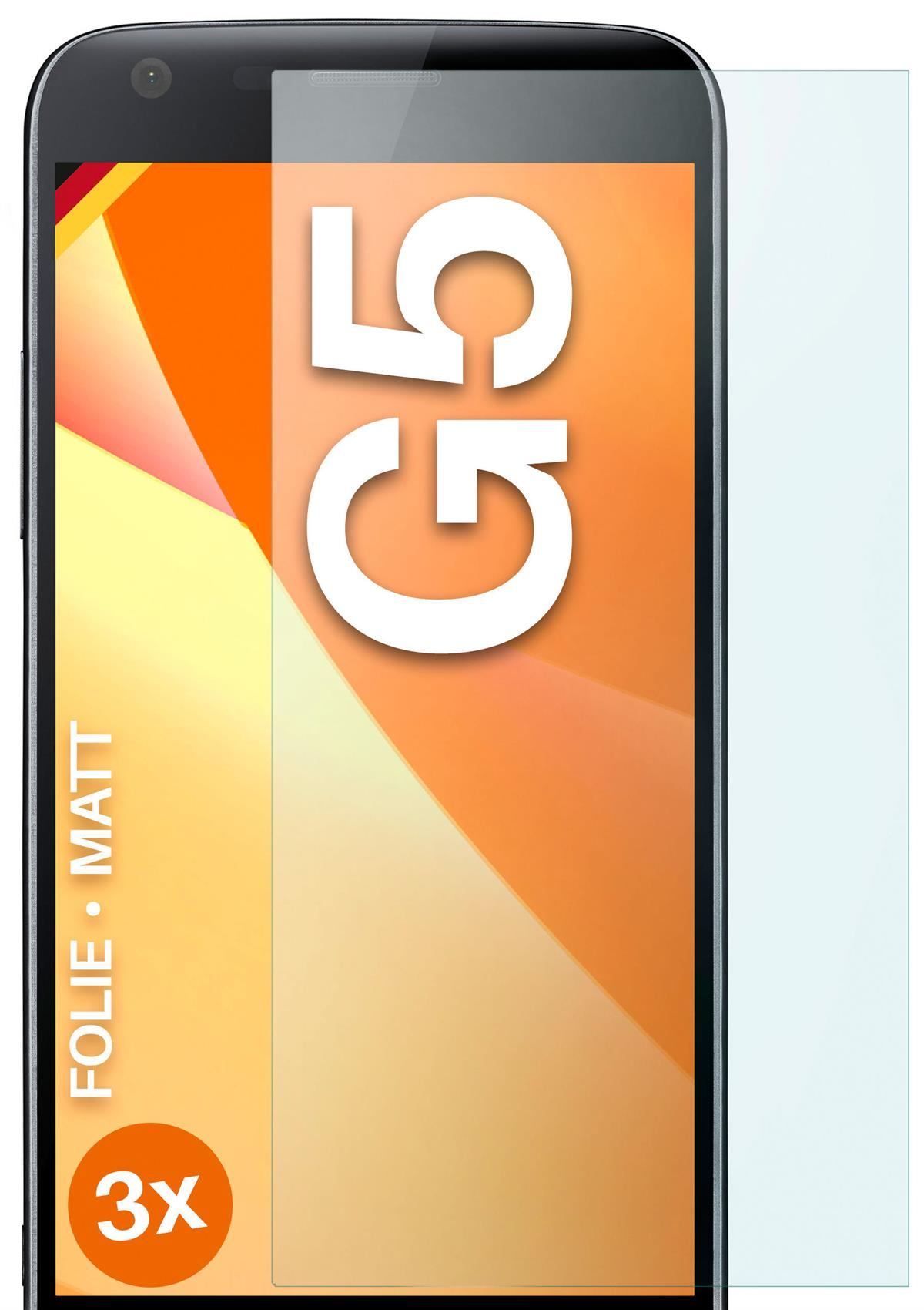G5) 3x Schutzfolie, LG matt Displayschutz(für MOEX