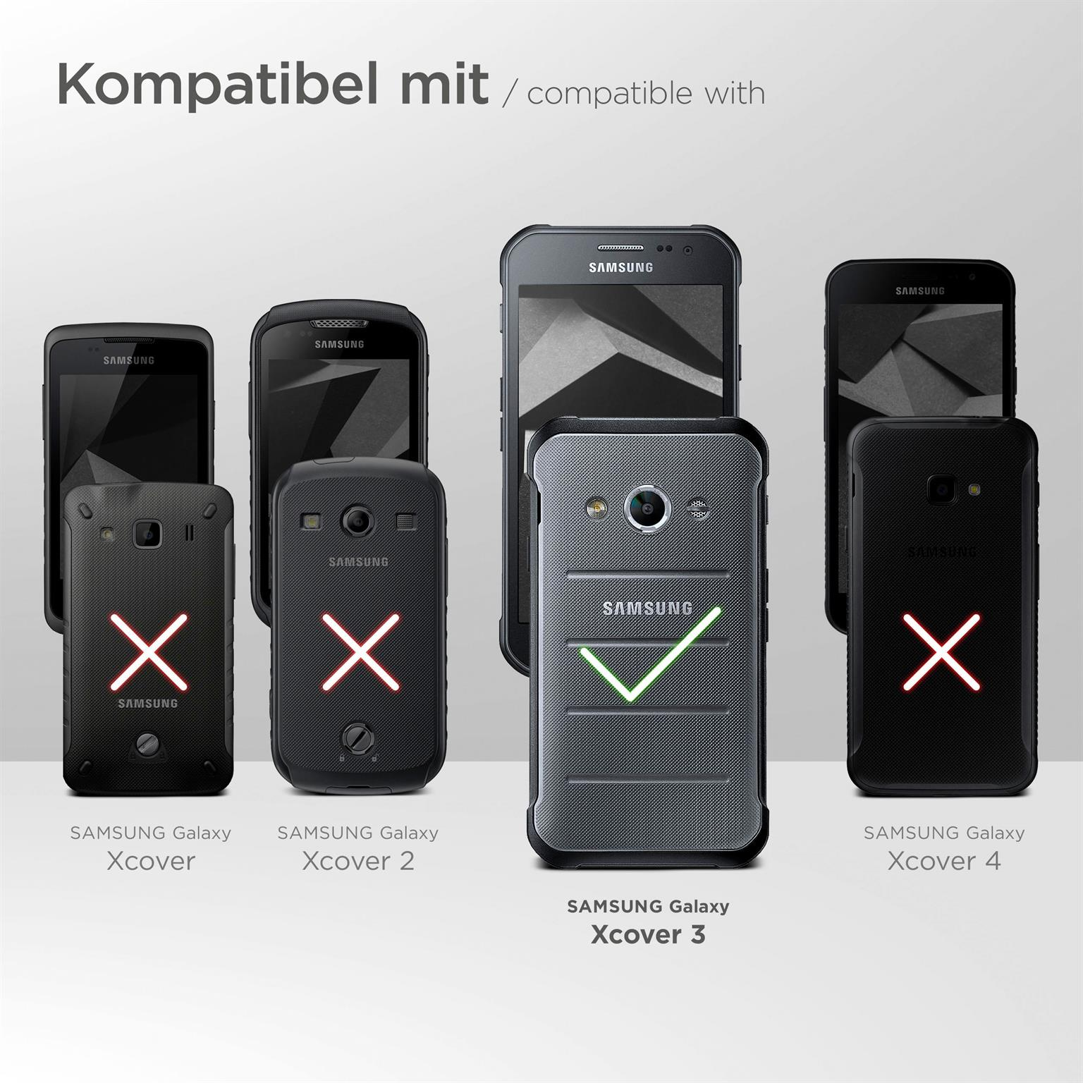 Xcover MOEX 3) klar 3x Displayschutz(für Galaxy Schutzfolie, Samsung