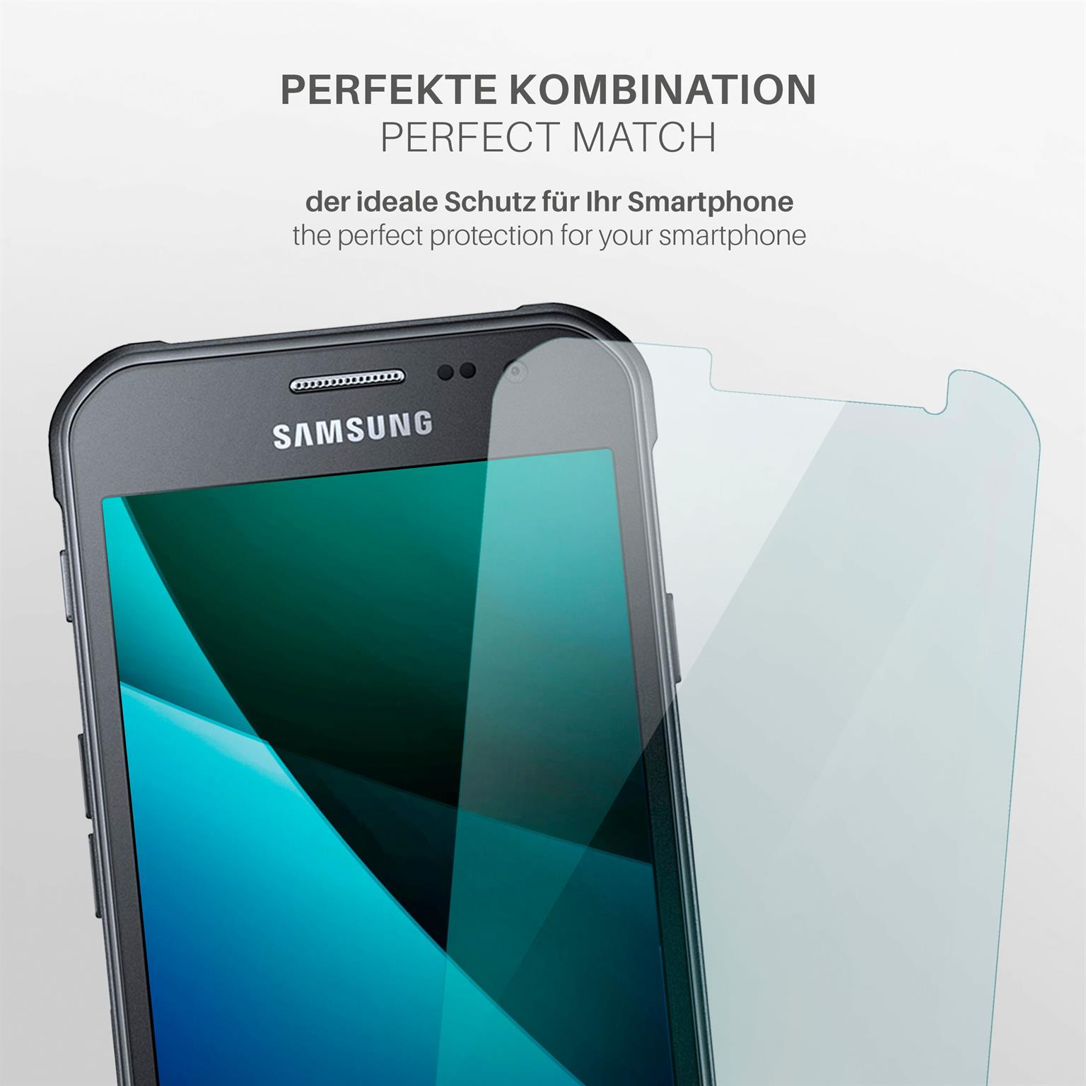 Samsung Xcover Schutzfolie, Galaxy klar 3x 3) MOEX Displayschutz(für