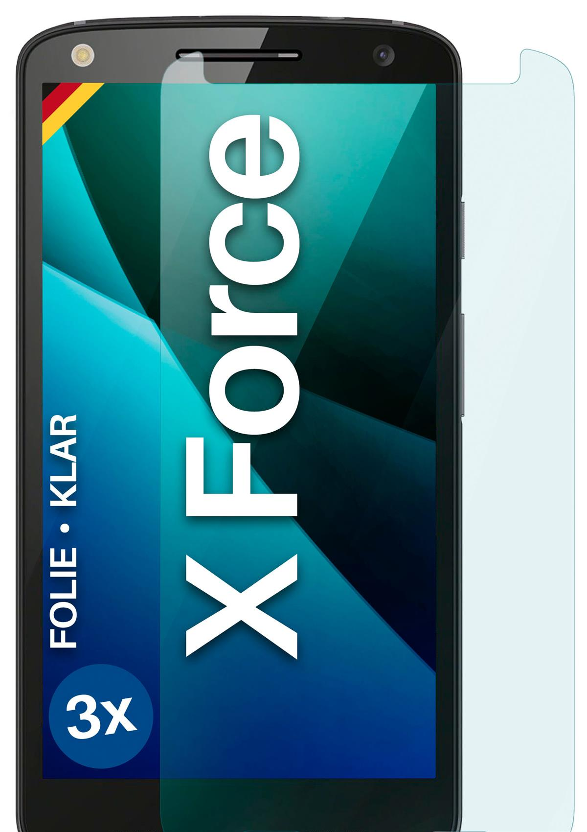 MOEX 3x X Moto Force) Displayschutz(für Schutzfolie, Motorola klar