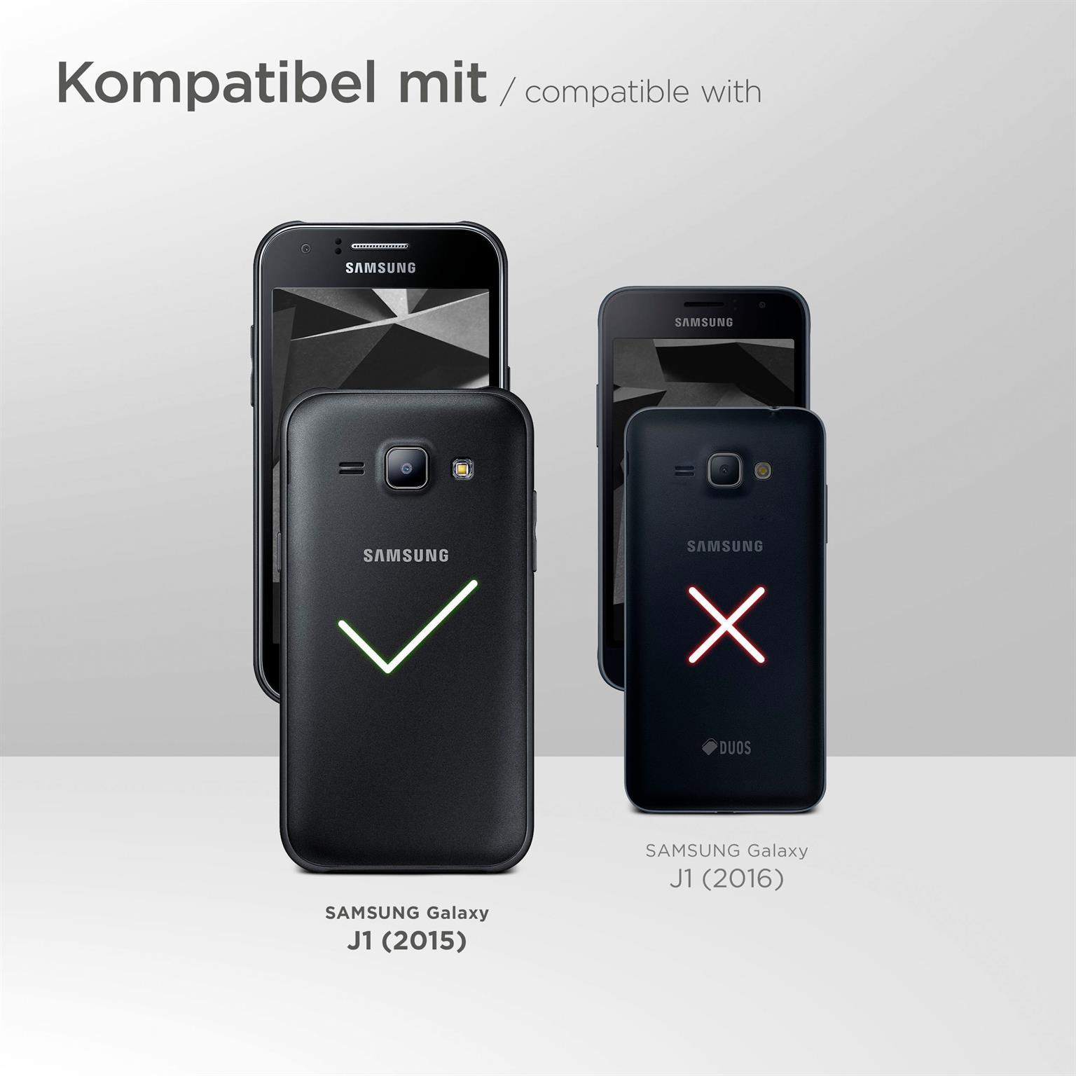 MOEX Case, Cover, Flip Samsung, J1 Deep-Black Galaxy (2015), Flip
